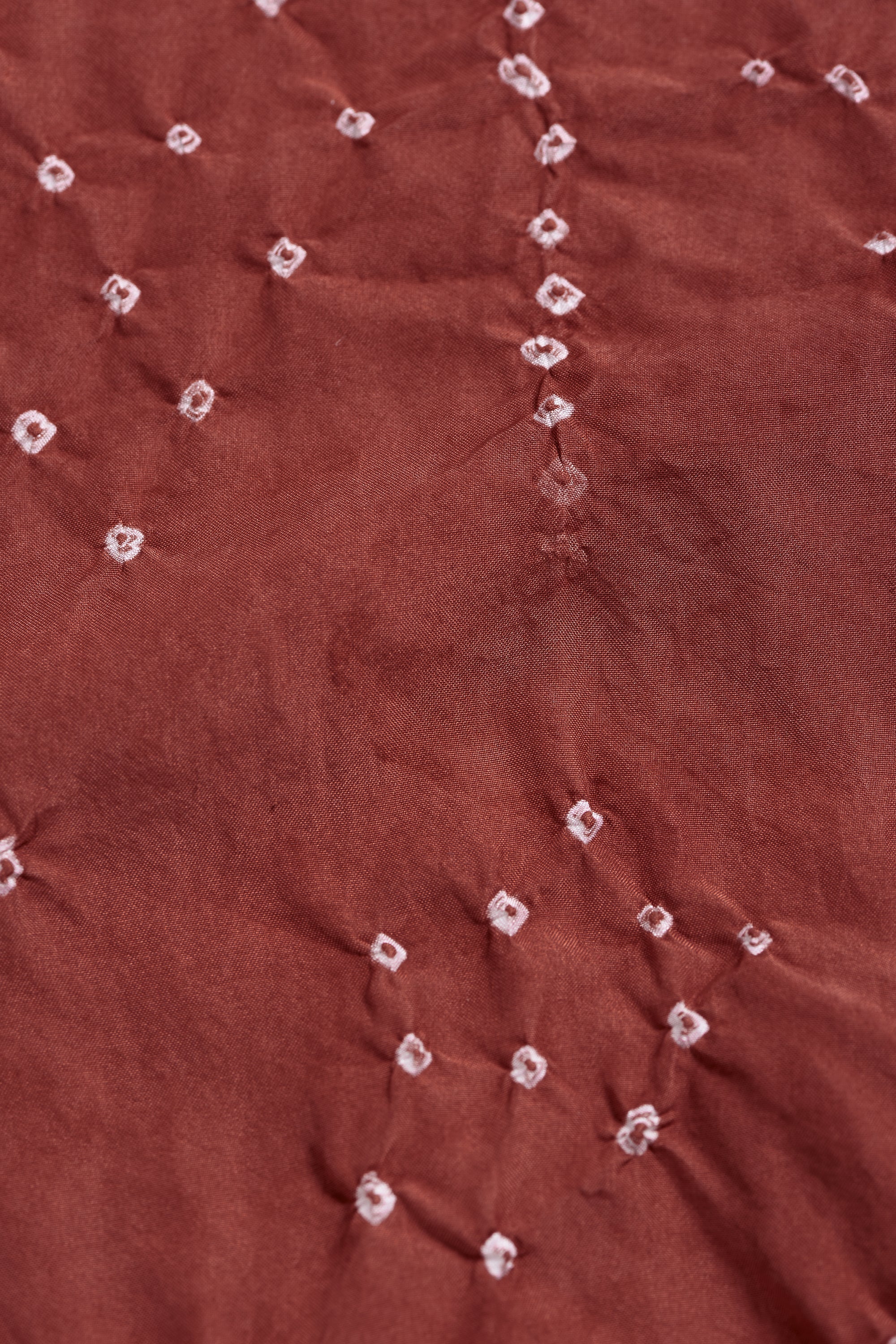 RED BANDHANI SILK DRESS