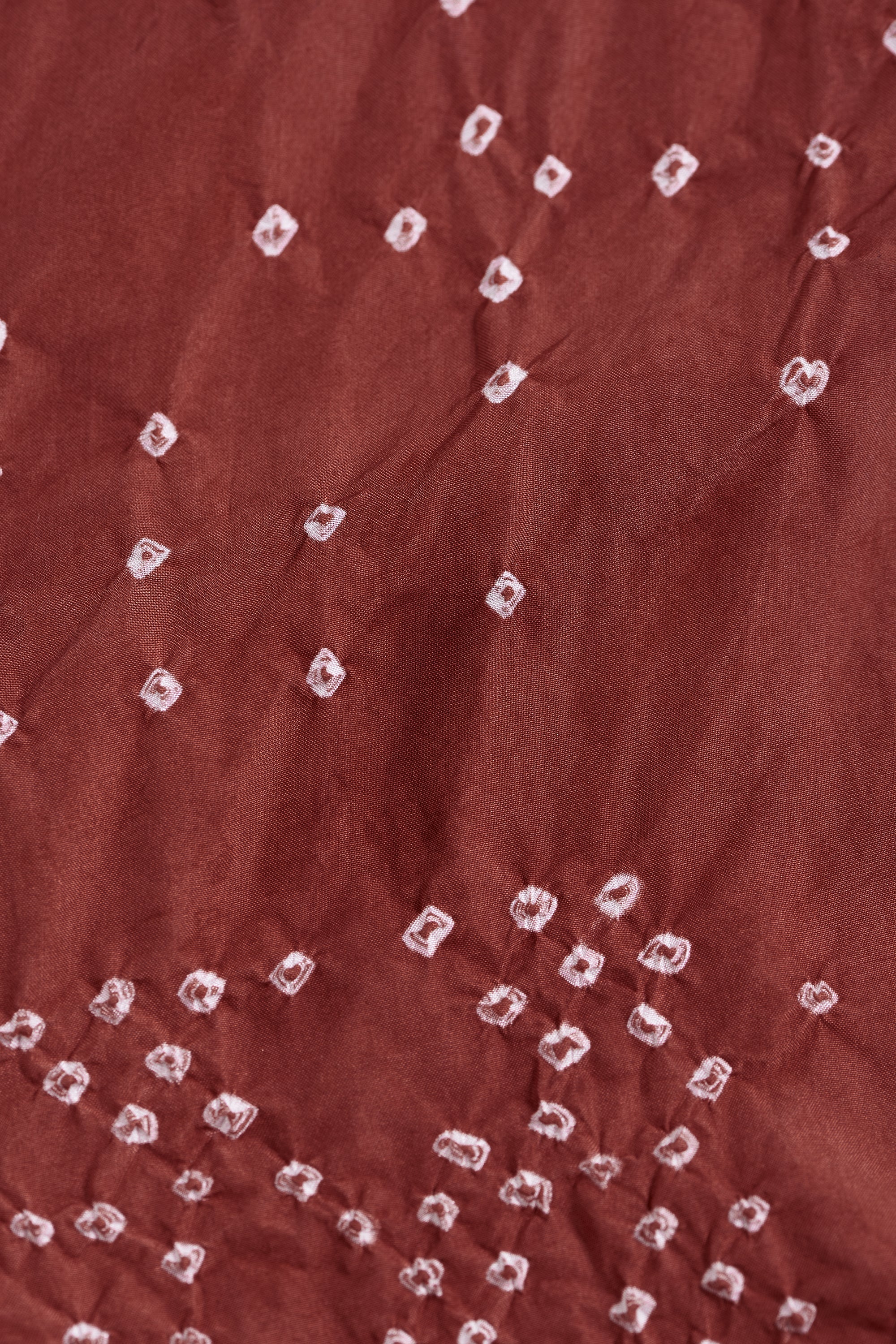 RED BANDHANI SILK DRESS