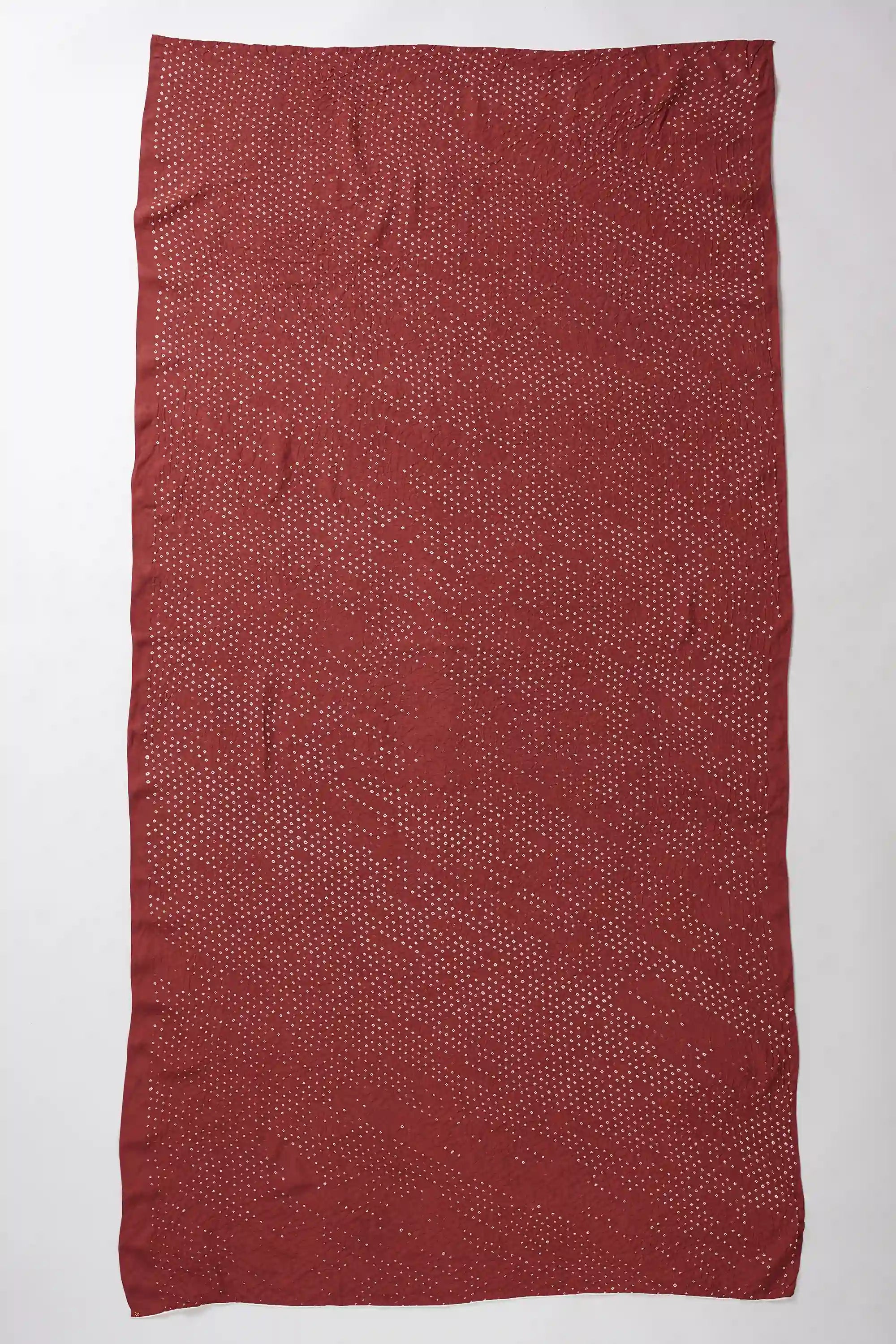 ALL-OVER BANDHANI SHAWL IN RED