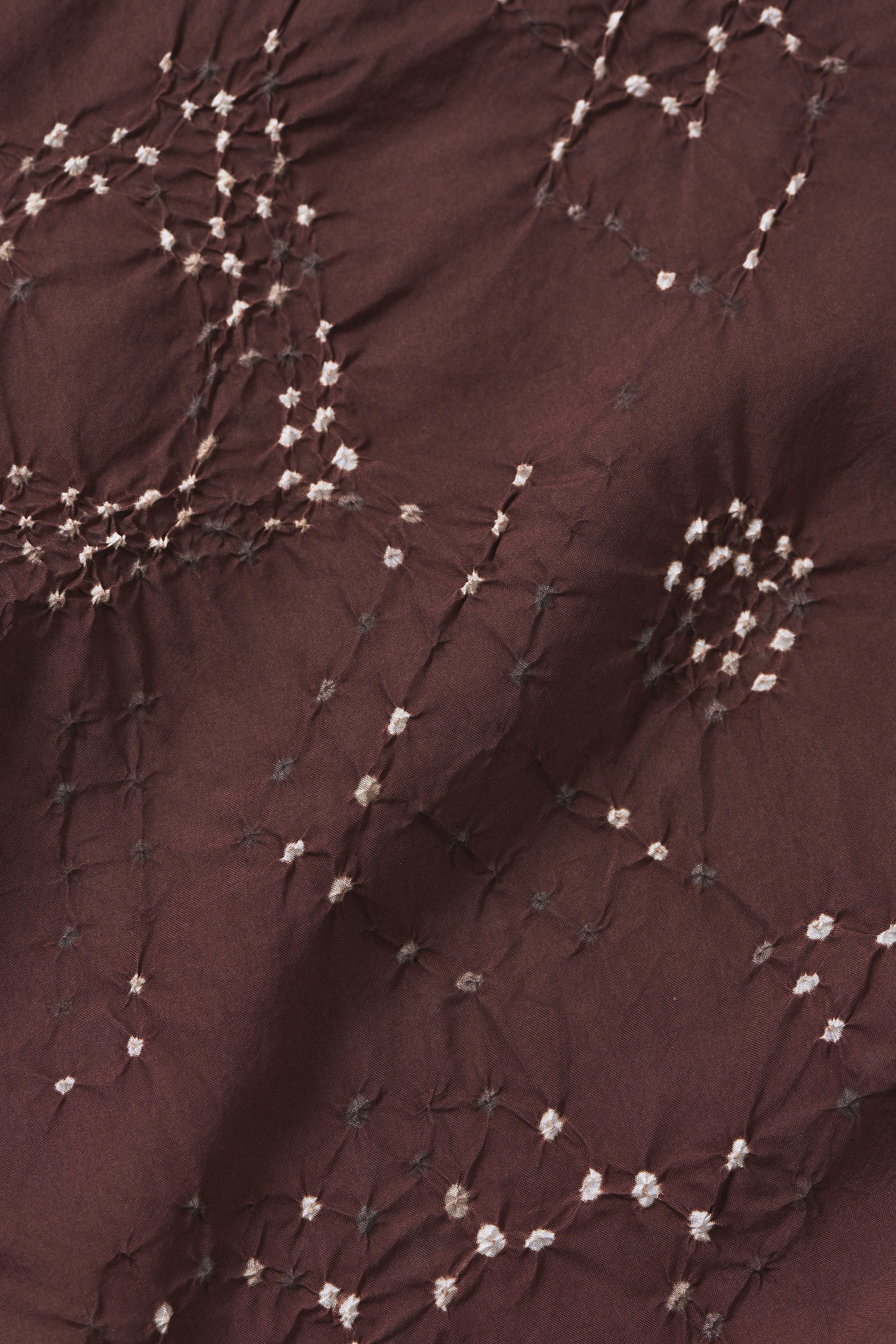BURNT UMBER BANDHANI SILK PANTS