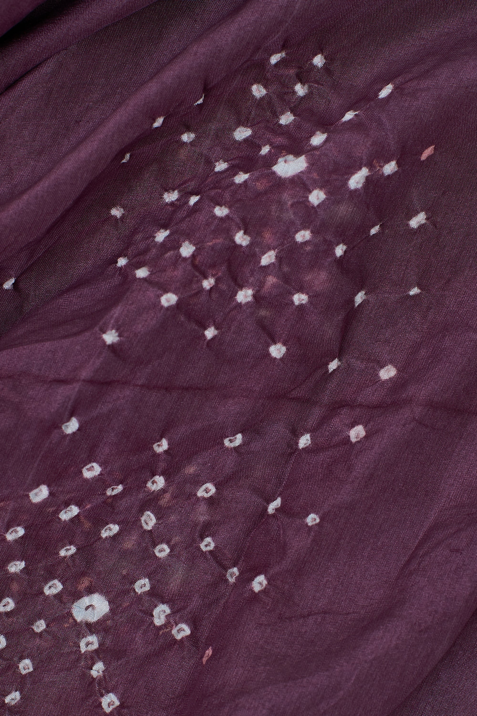 WINE COLOUR BANDHANI SILK WOMEN'S SCARF