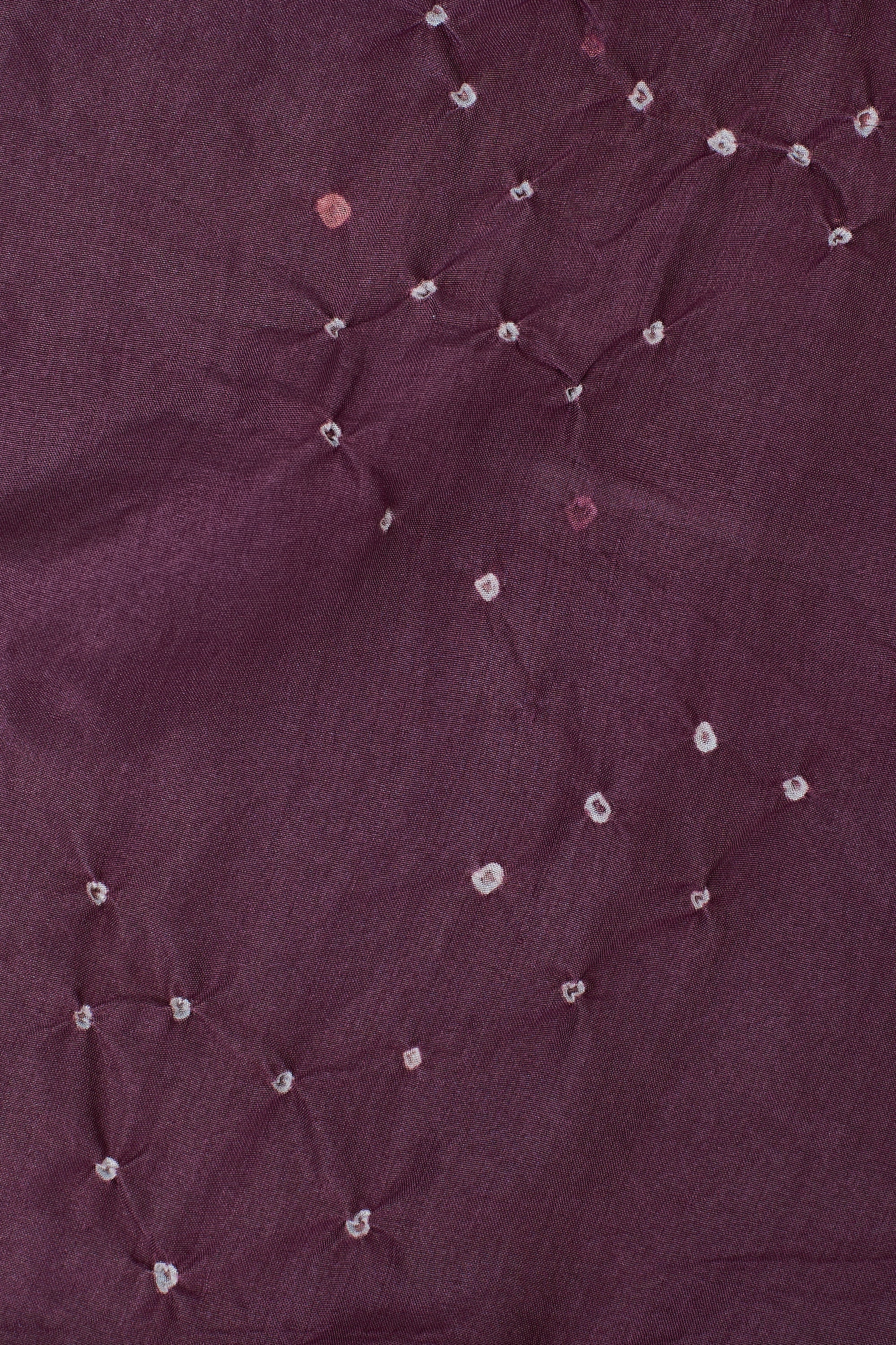 WINE COLOUR BANDHANI SILK WOMEN'S SCARF