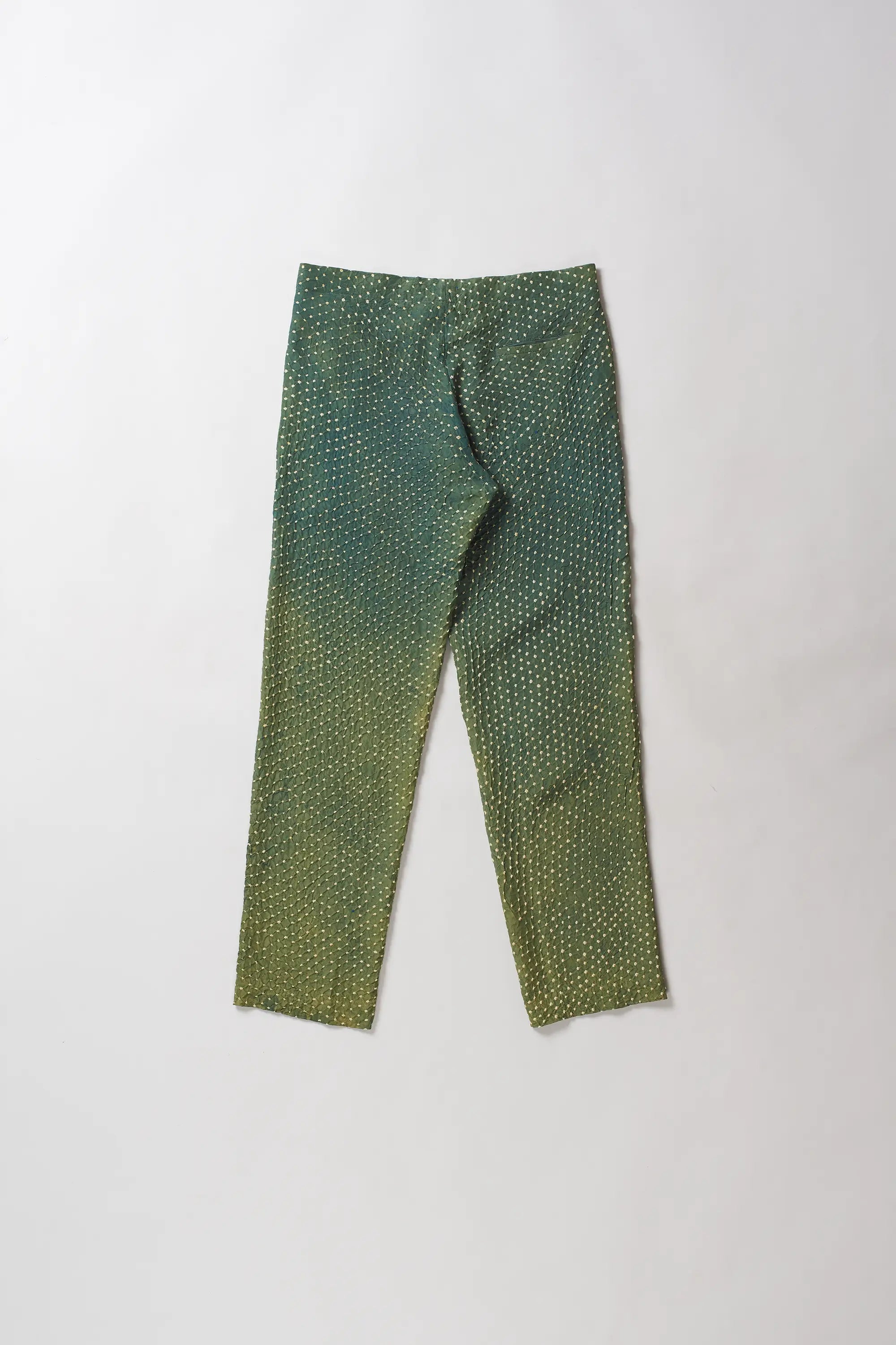 Bottle Green All Over Bandhani Pant