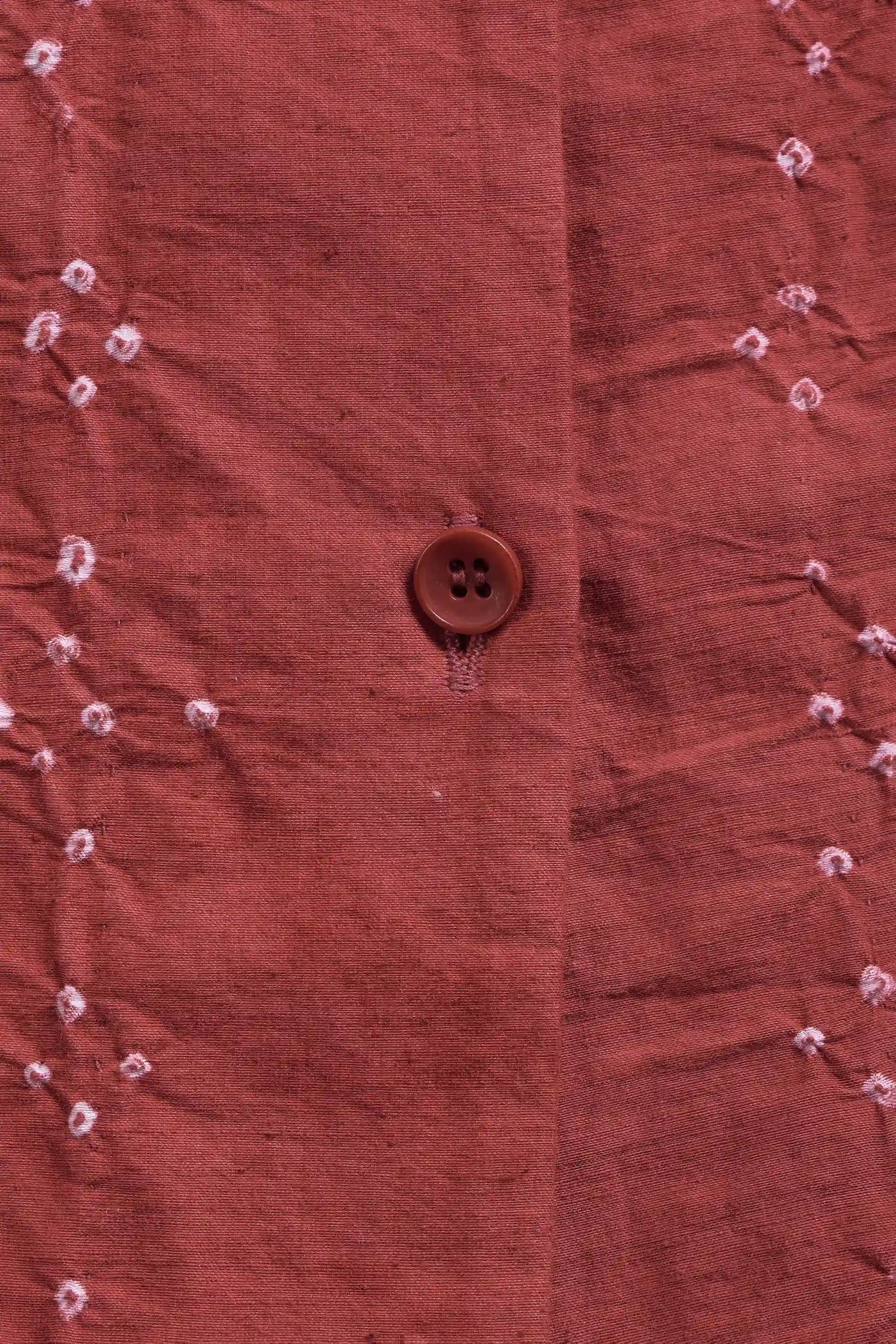 Red Bandhani Dots Dress