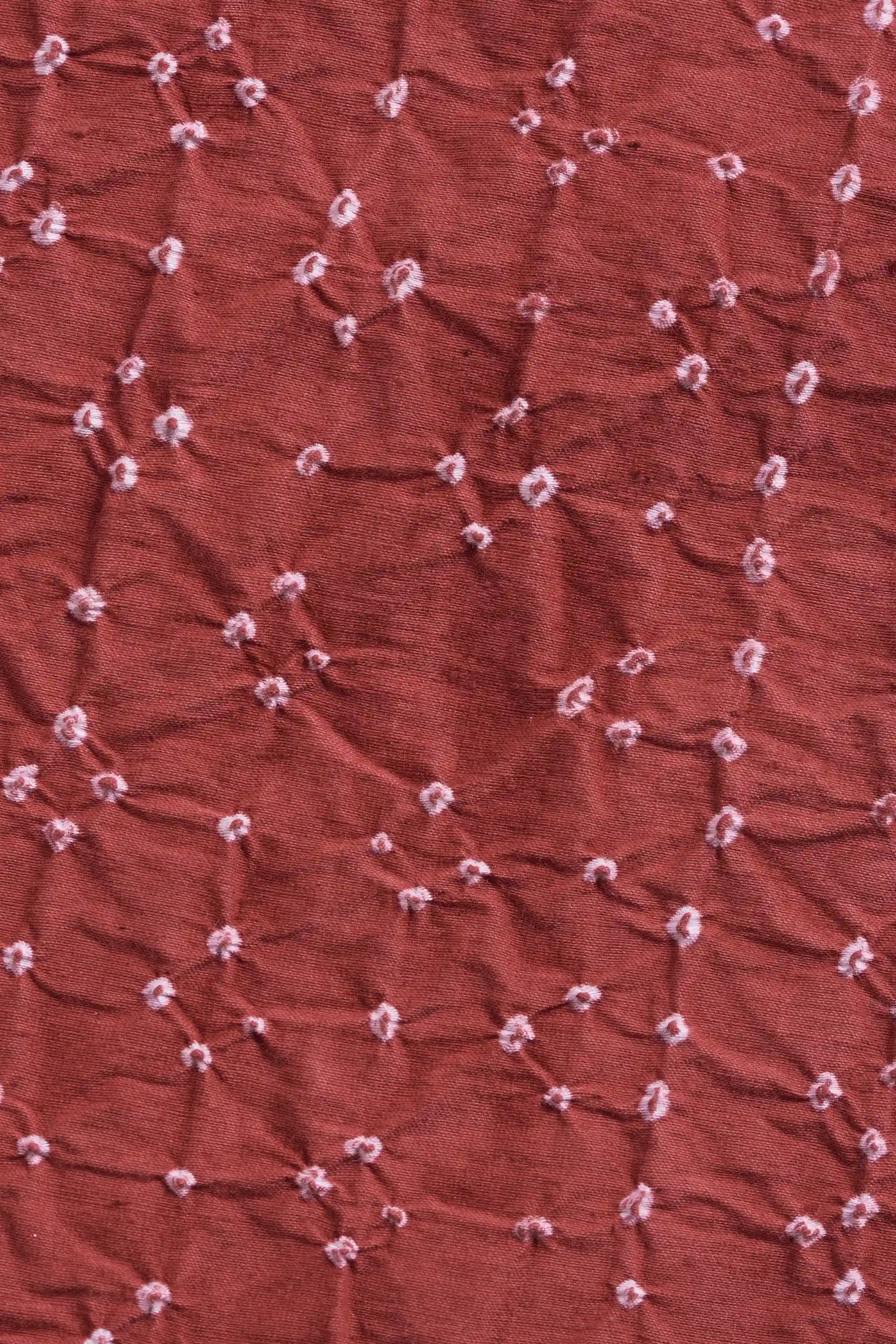 Red Bandhani Dots Dress
