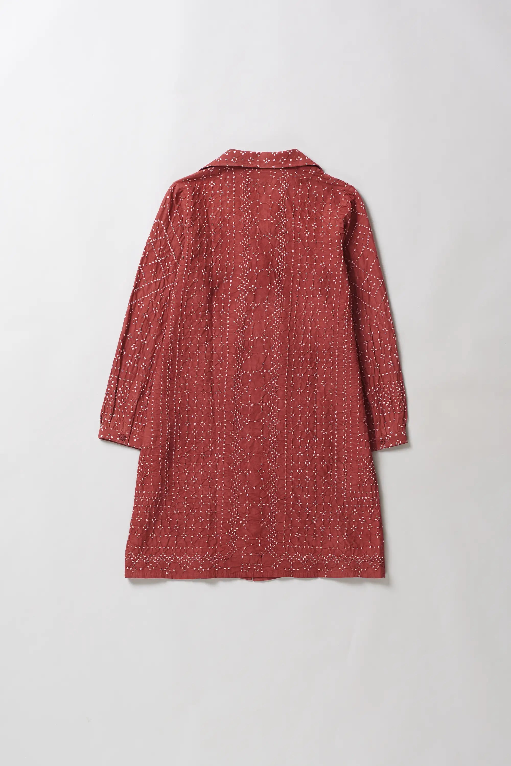 Red Bandhani Dots Dress