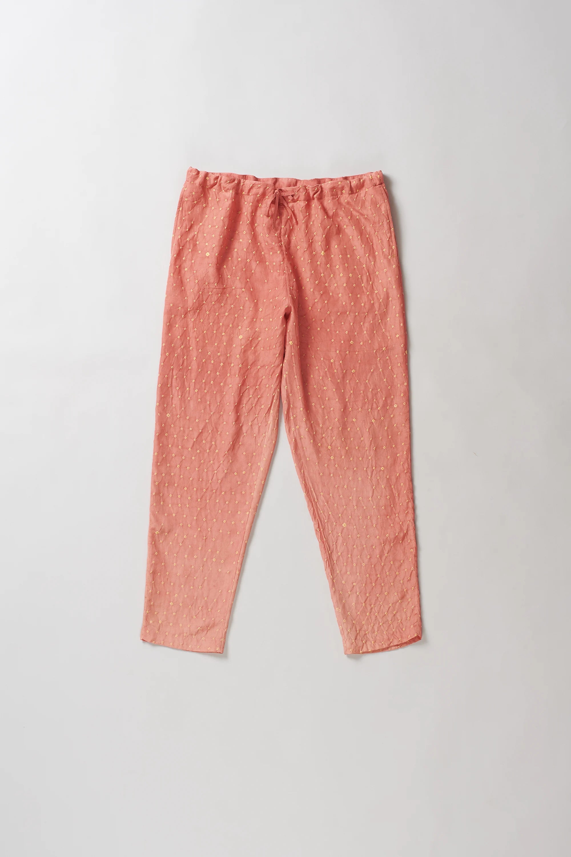 Bandhani Pant in Tea Rose
