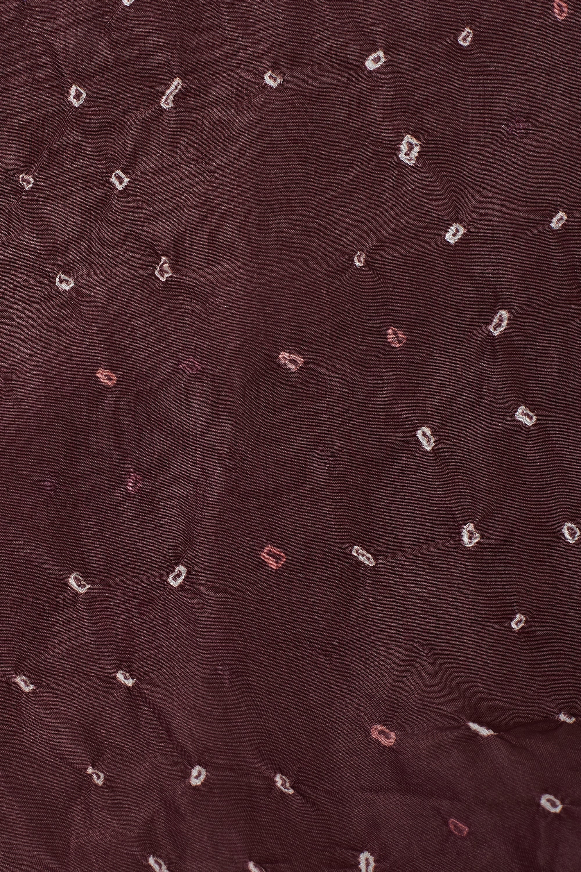 PURPLE RED SILK BANDHANI ELASTIC PANTS