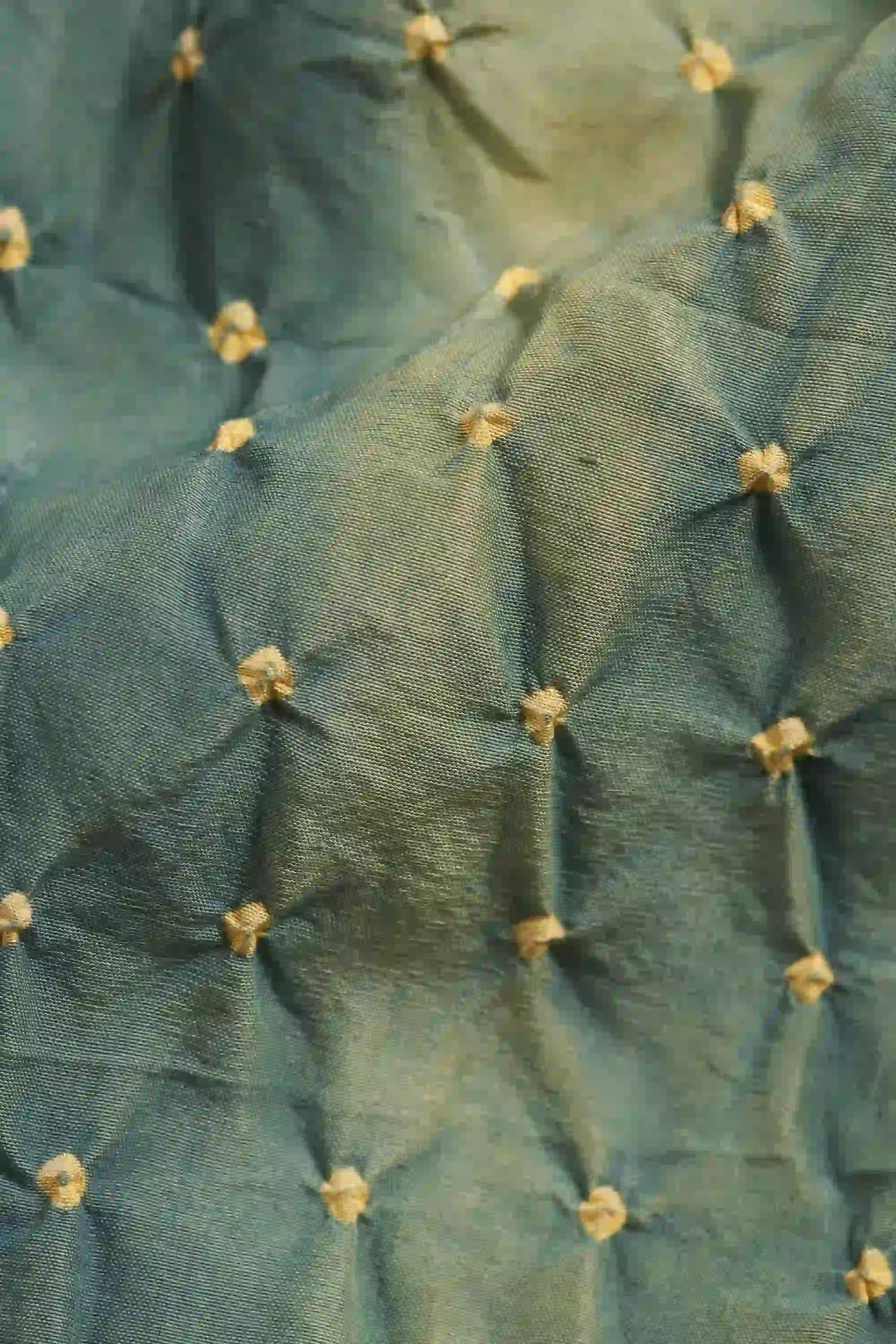 Olive Green Silk Trouser With Bandhani