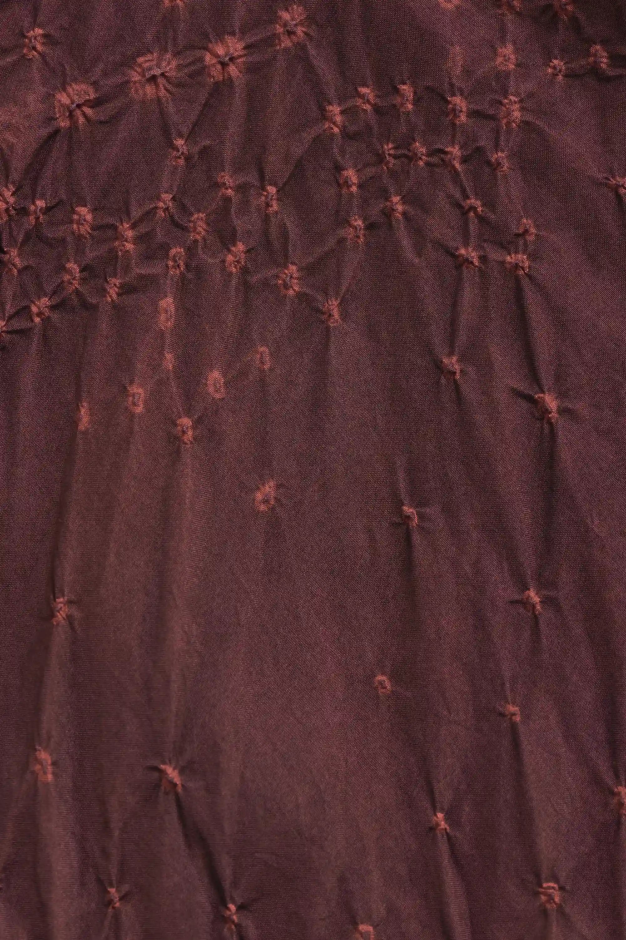 Silk Bandhani Shirt in Madder Violet