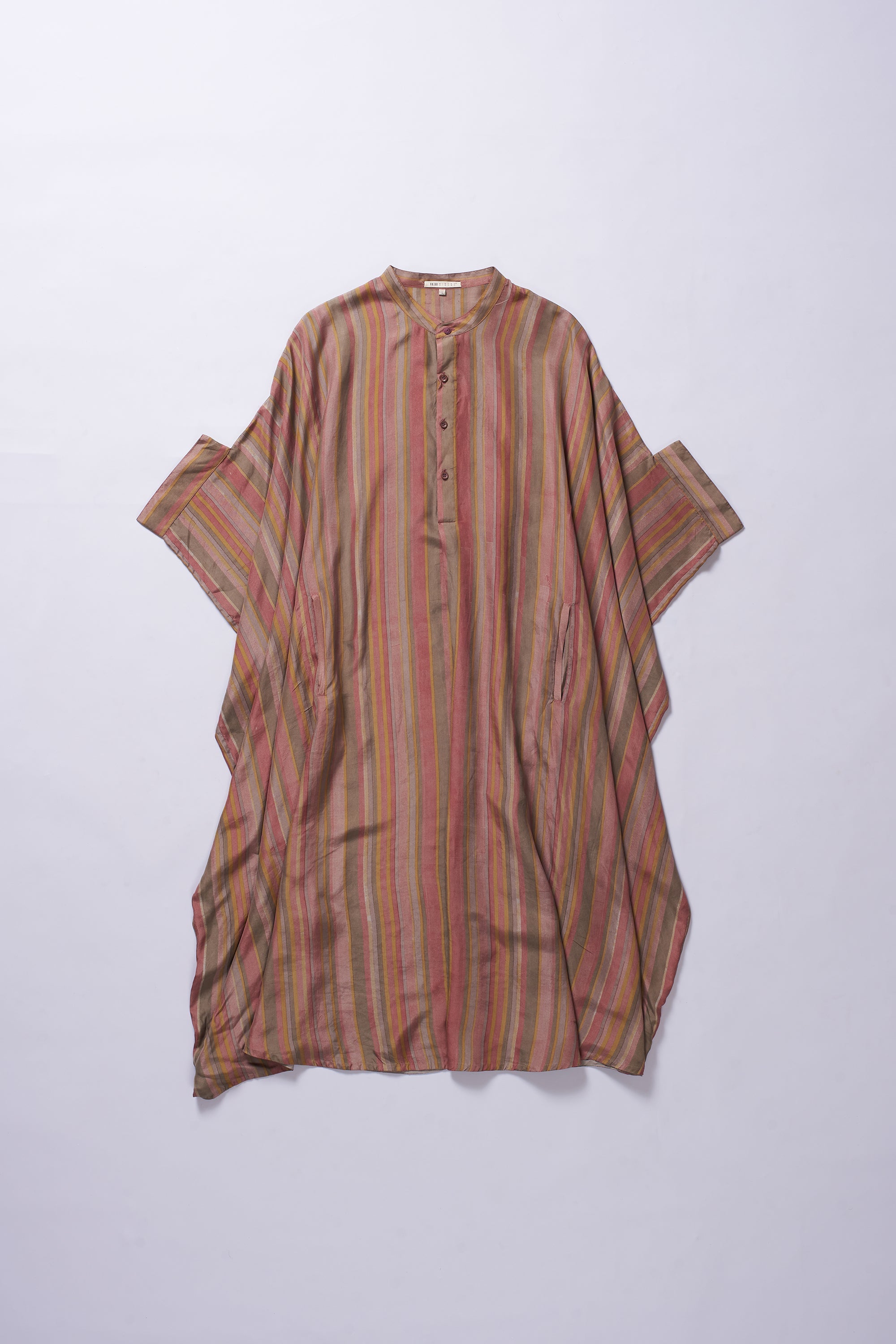 SMOKE DYED SCREEN PRINTED SILK DRESS