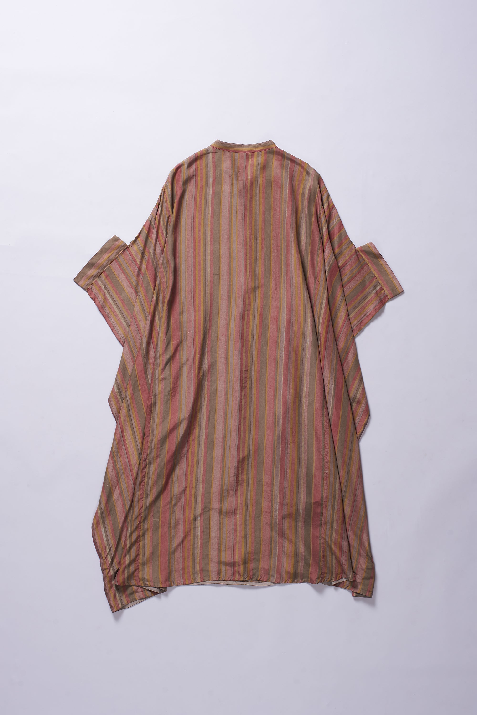 SMOKE DYED SCREEN PRINTED SILK DRESS