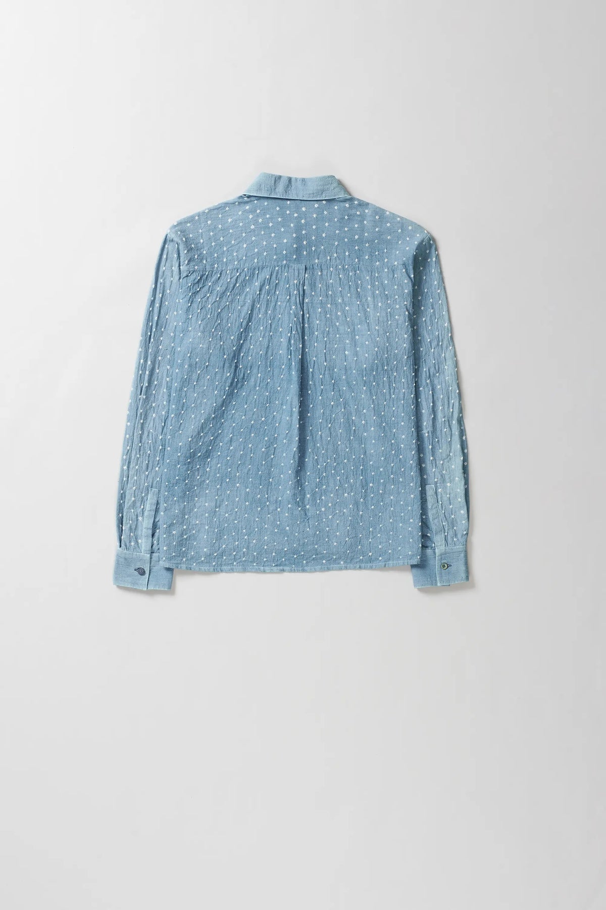 Light Indigo All-Over Bandhani Cotton Shirt