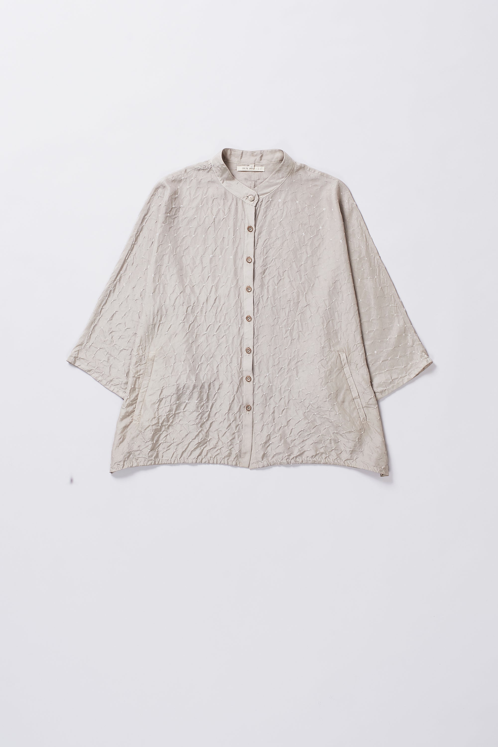 SMOKE CAPE SLEEVE SHIRT