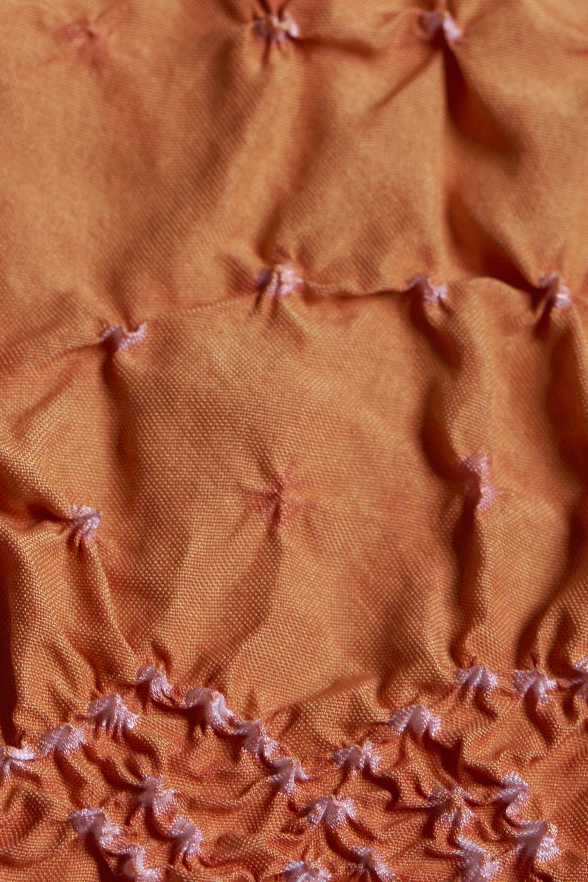 SUNSET ORANGE BANDHANI DRESS