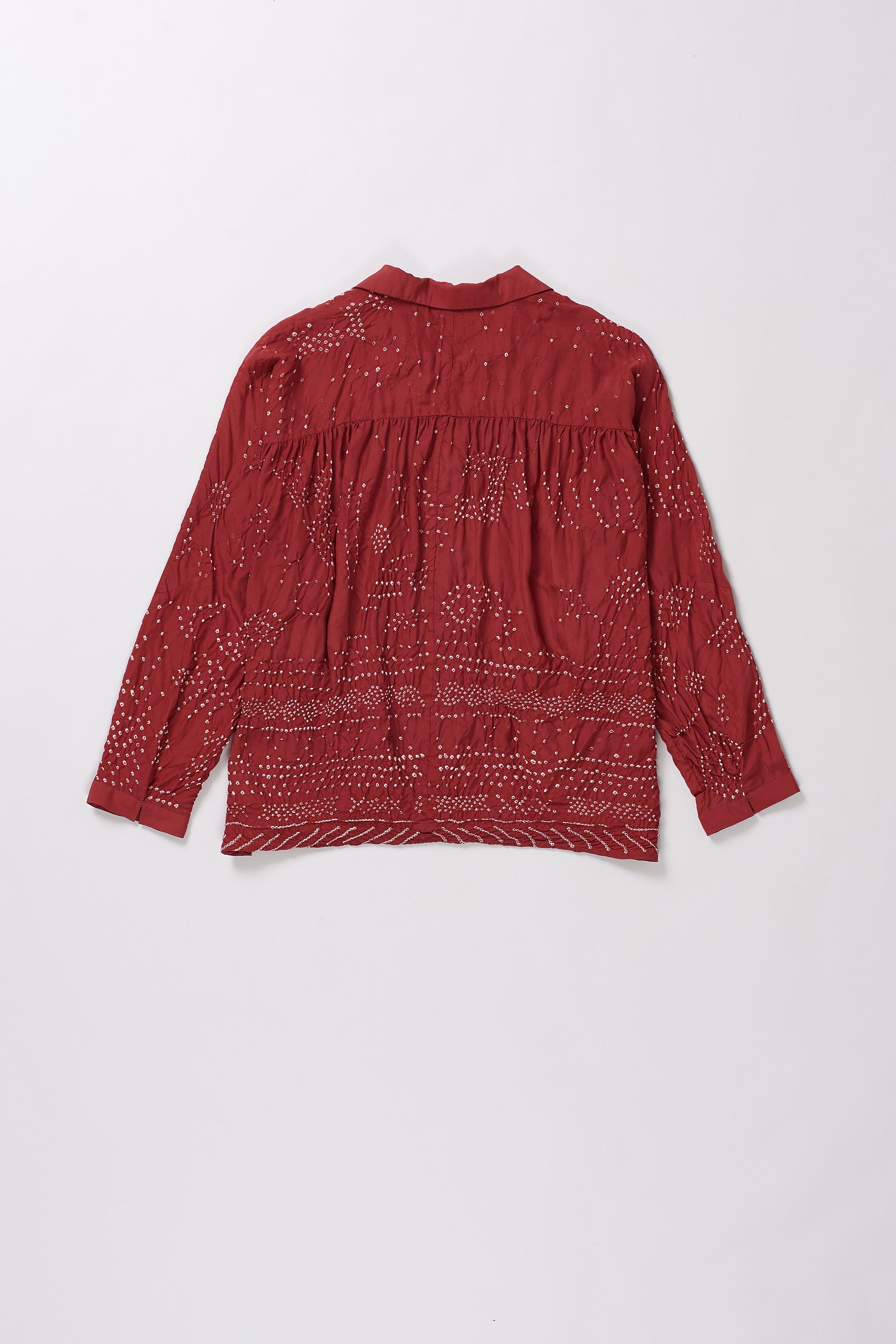 BANDHANI COTTON  SHIRT IN RED