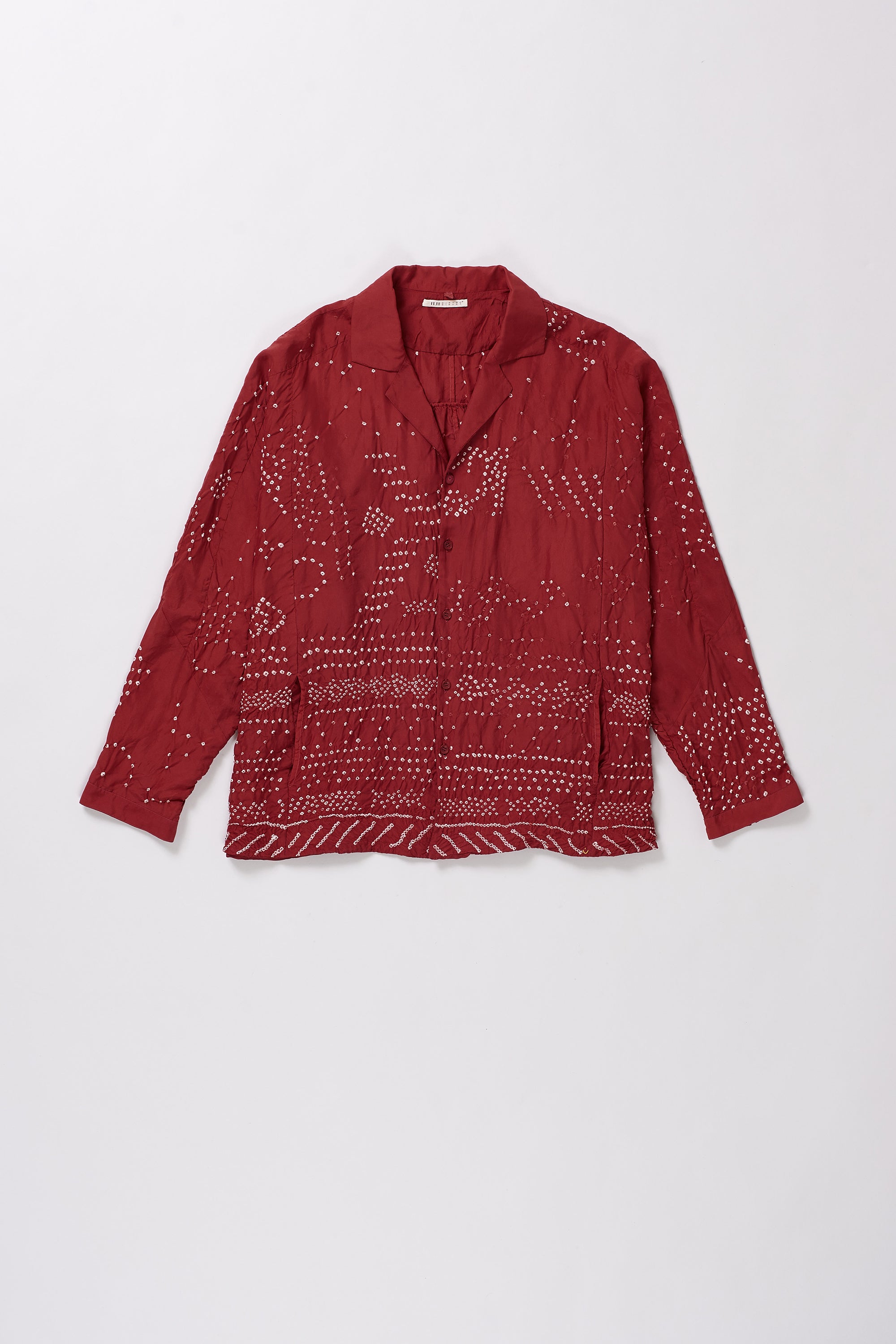 BANDHANI COTTON  SHIRT IN RED