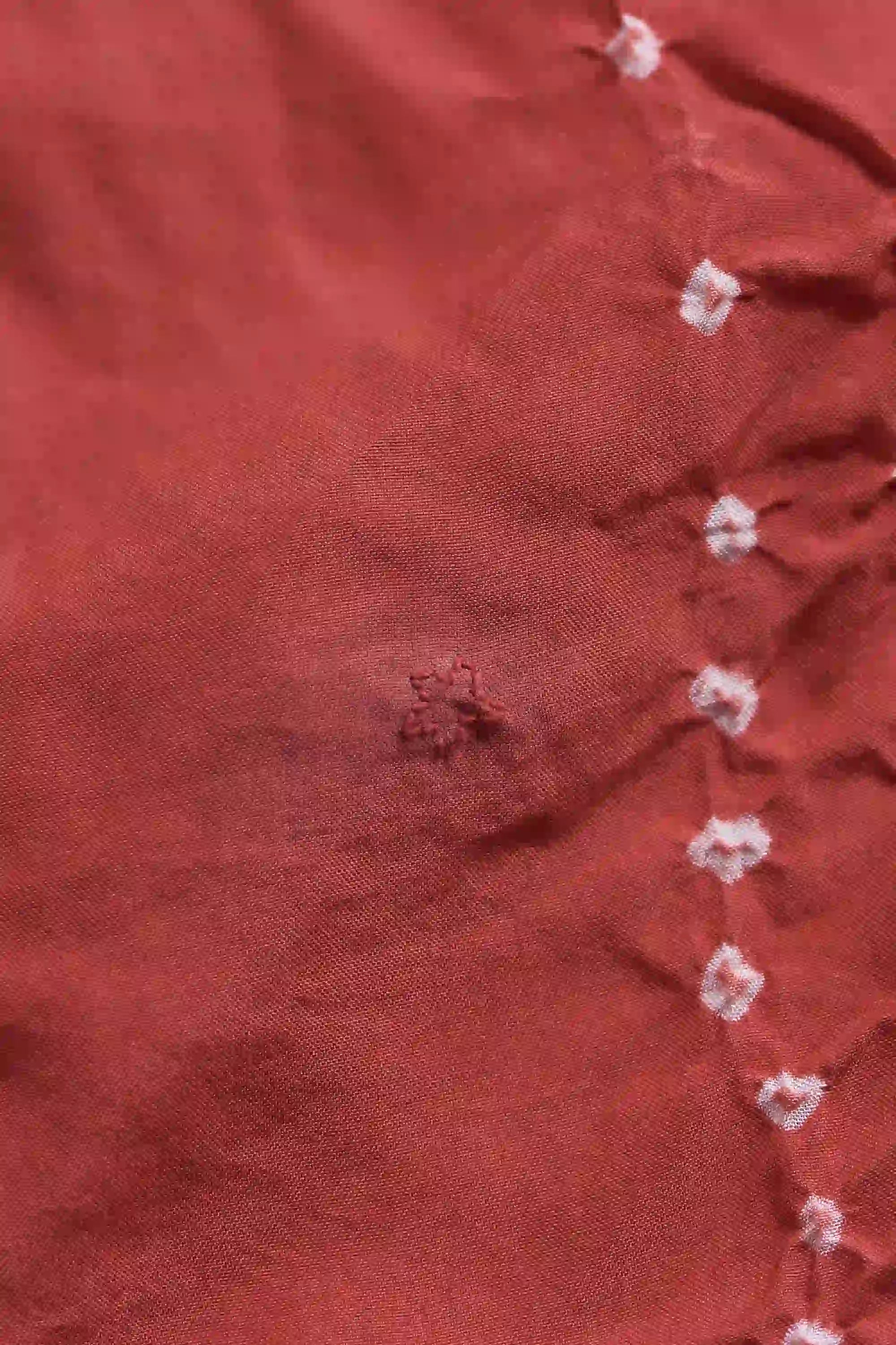 Pink Wood Silk Bandhani Women Dress