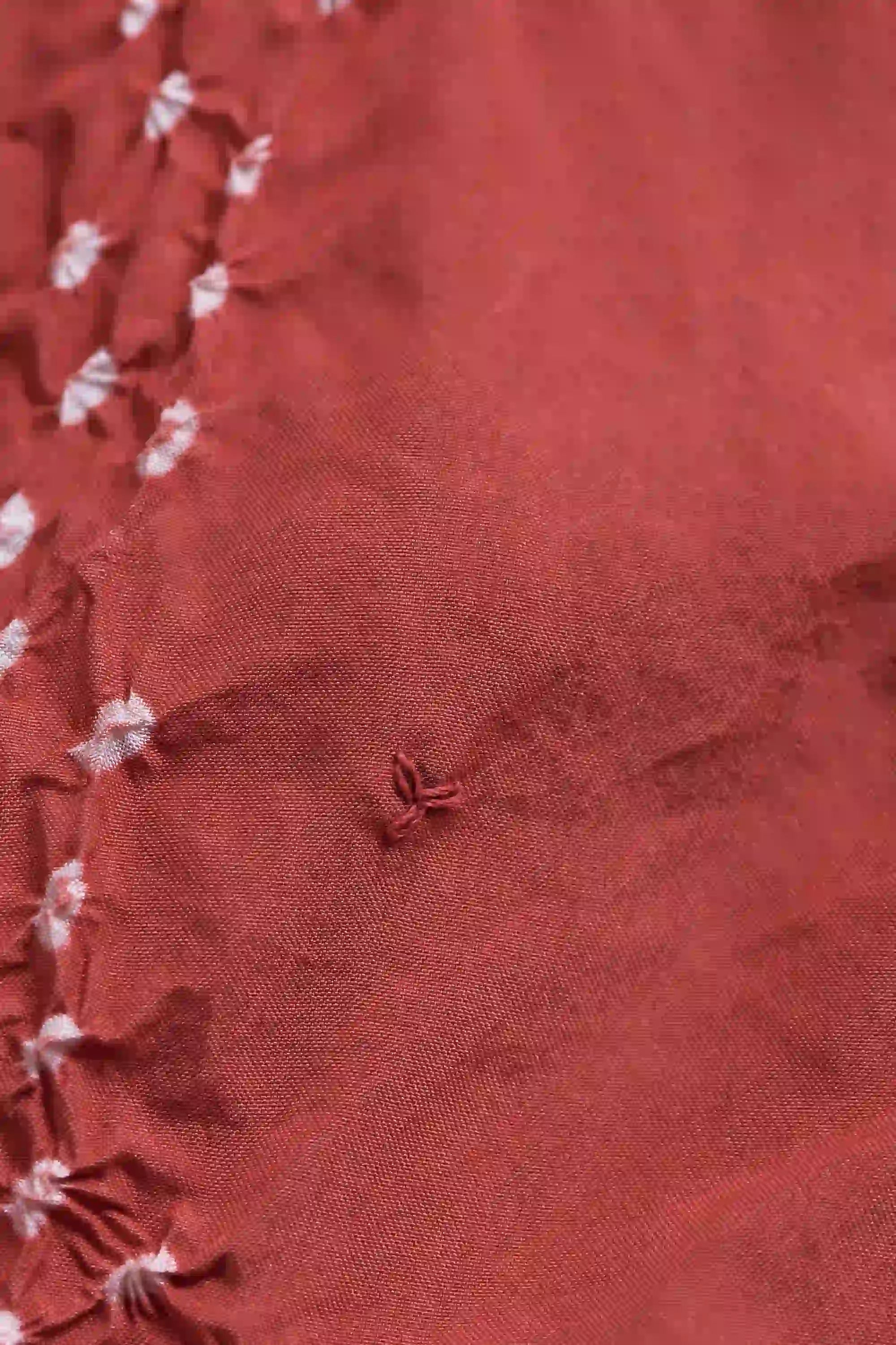 Pink Wood Silk Bandhani Women Dress