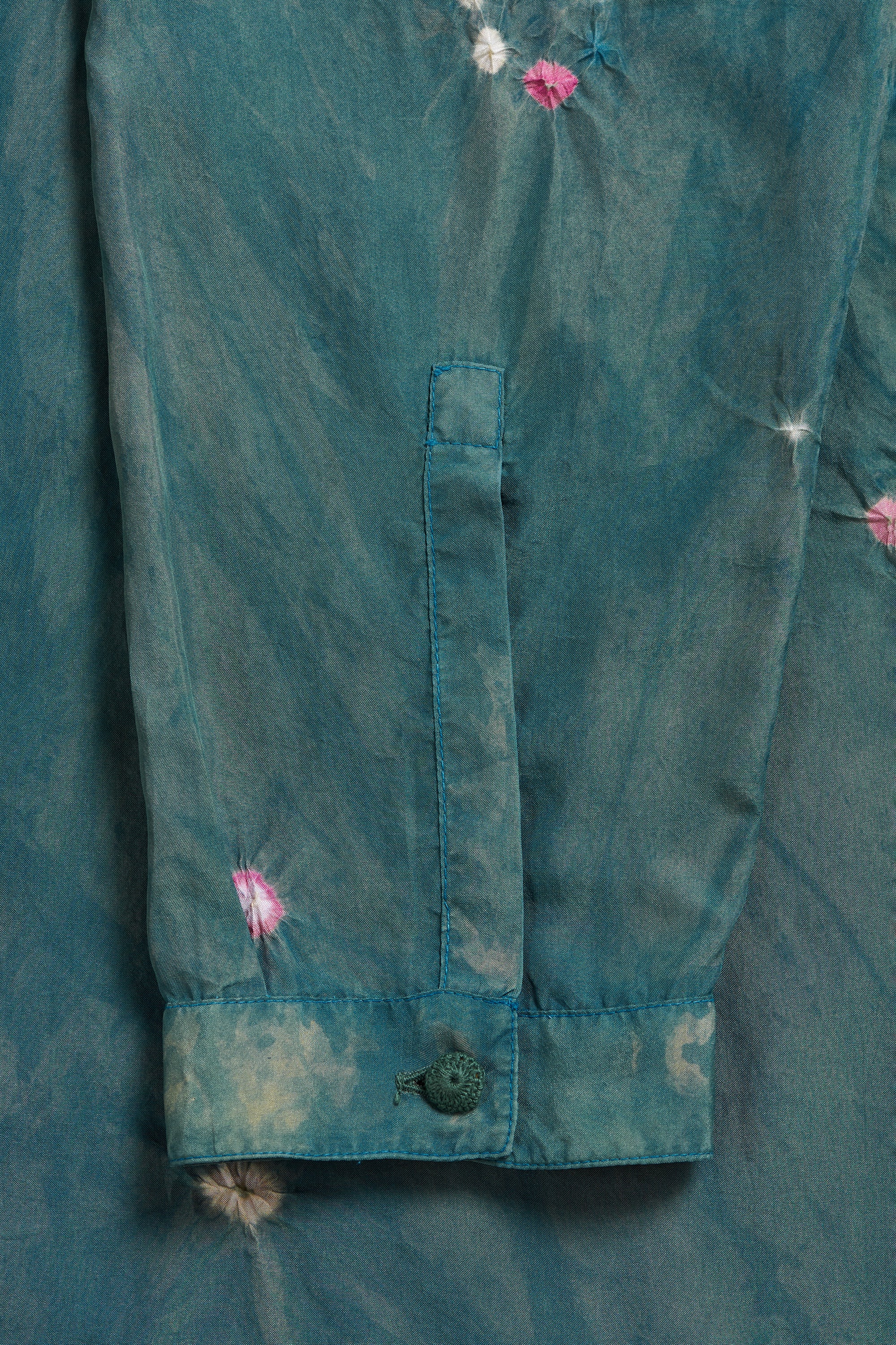 LEAF GREEN SILK UNISEX SHIRT