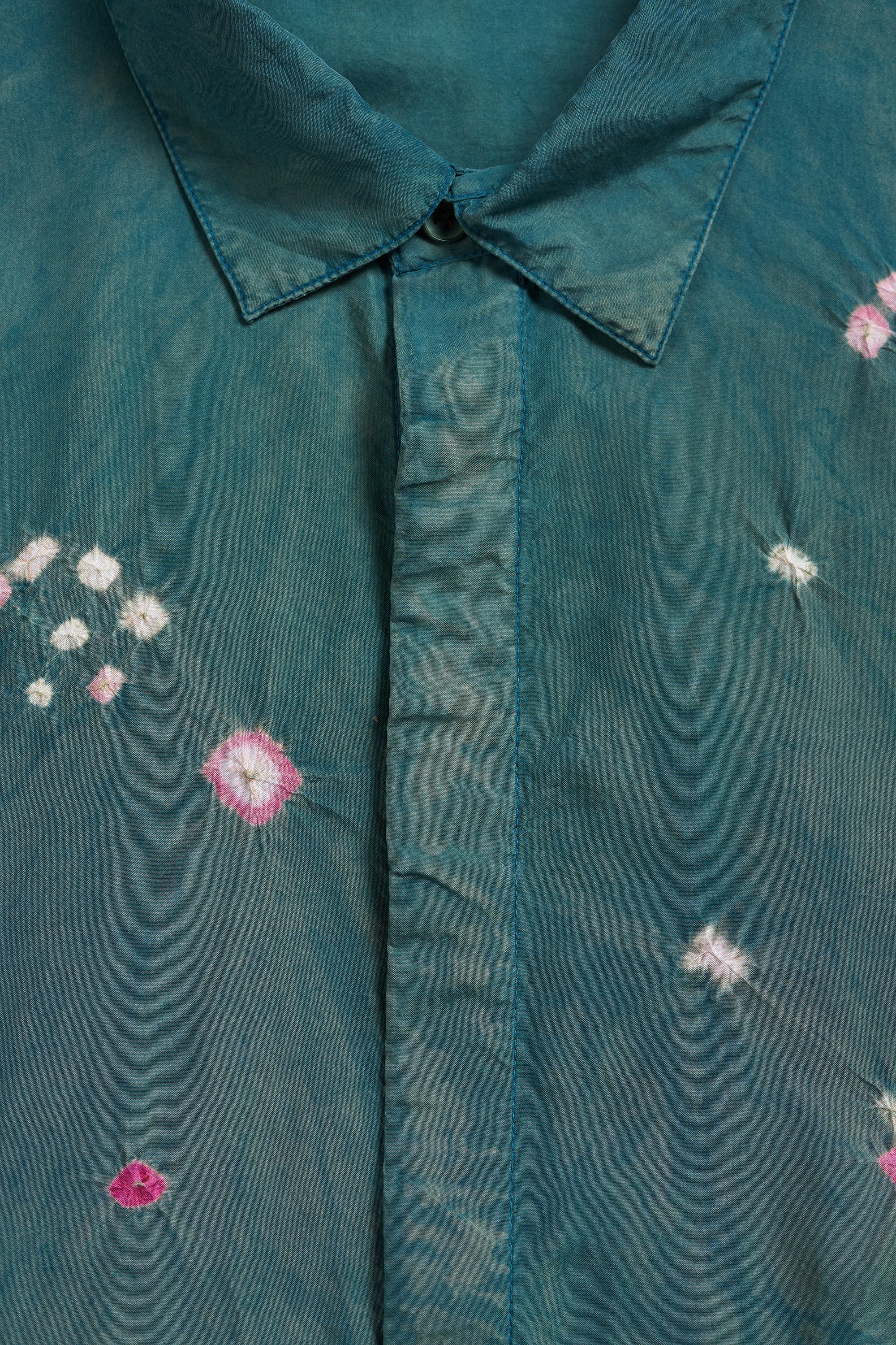 LEAF GREEN SILK UNISEX SHIRT