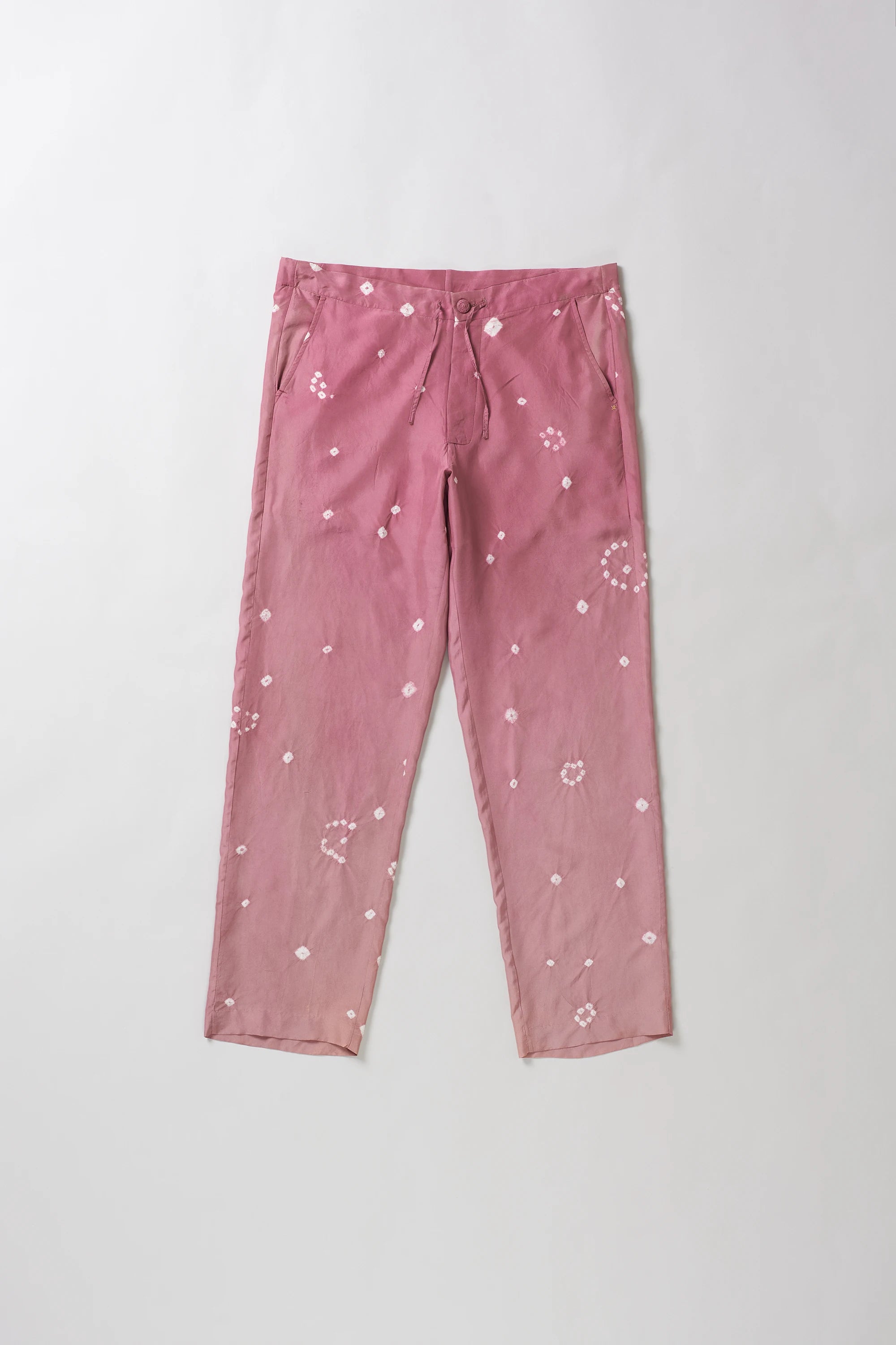 Fuschia Pink Silk Bandhani Pants