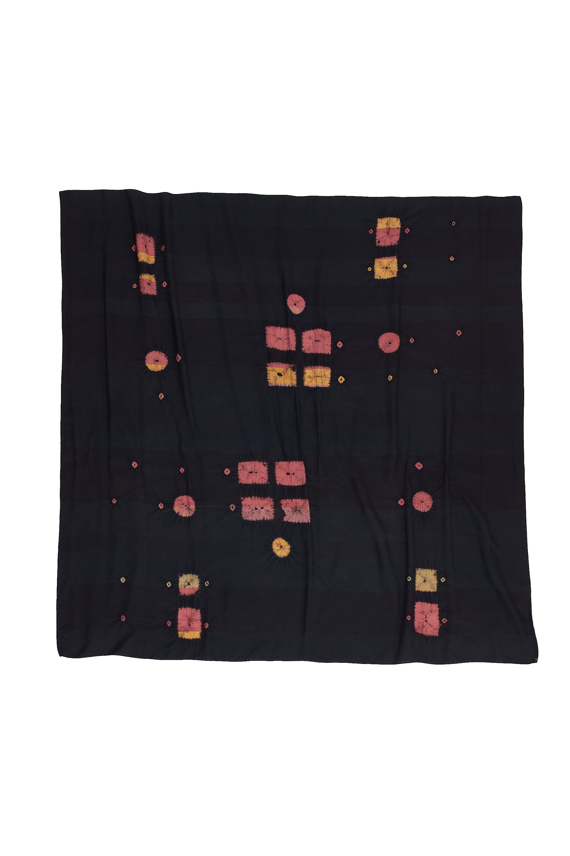 BLACK SILK BANDHANI SCARF