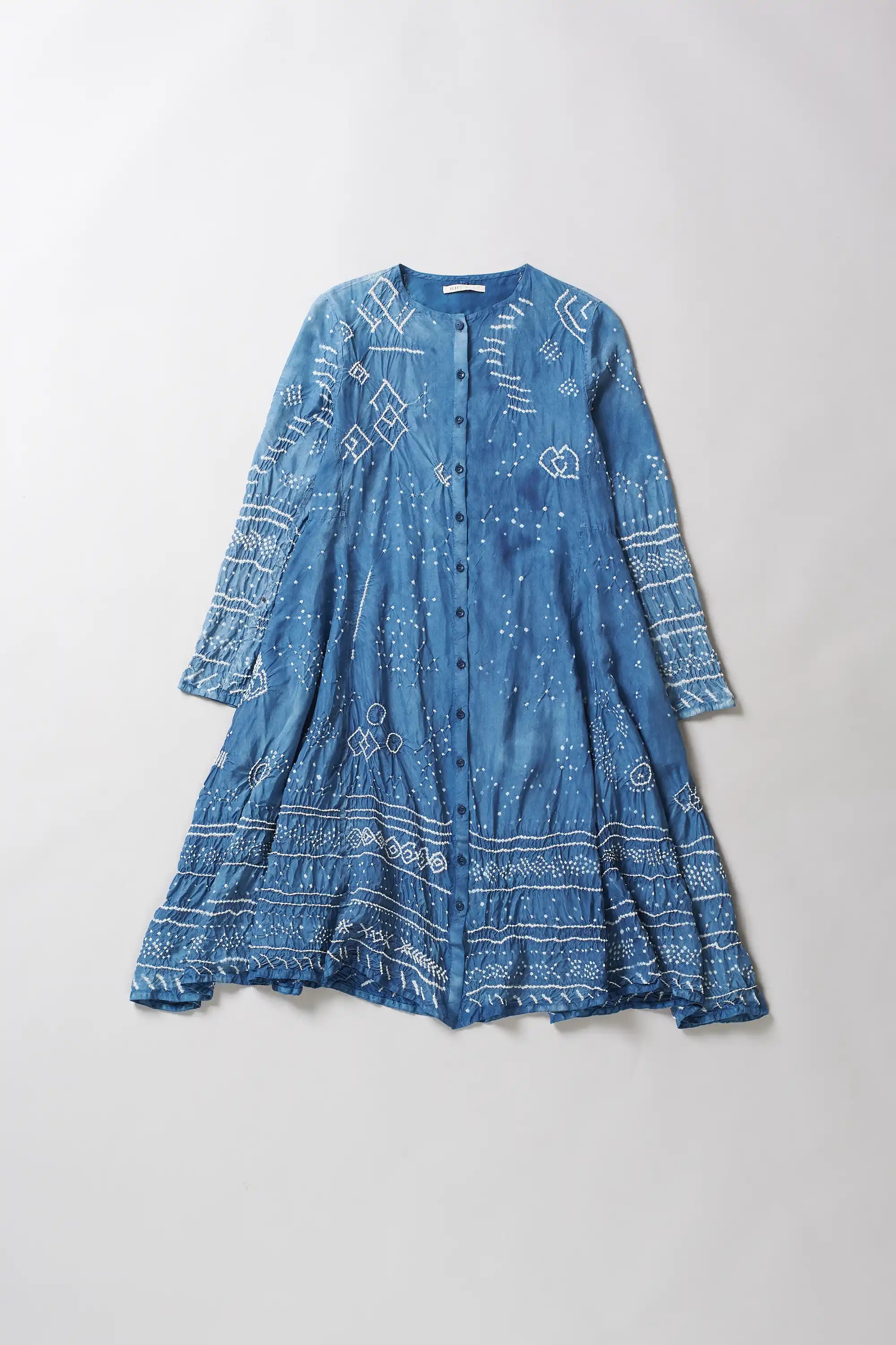 Medium Indigo Bandhani Dress
