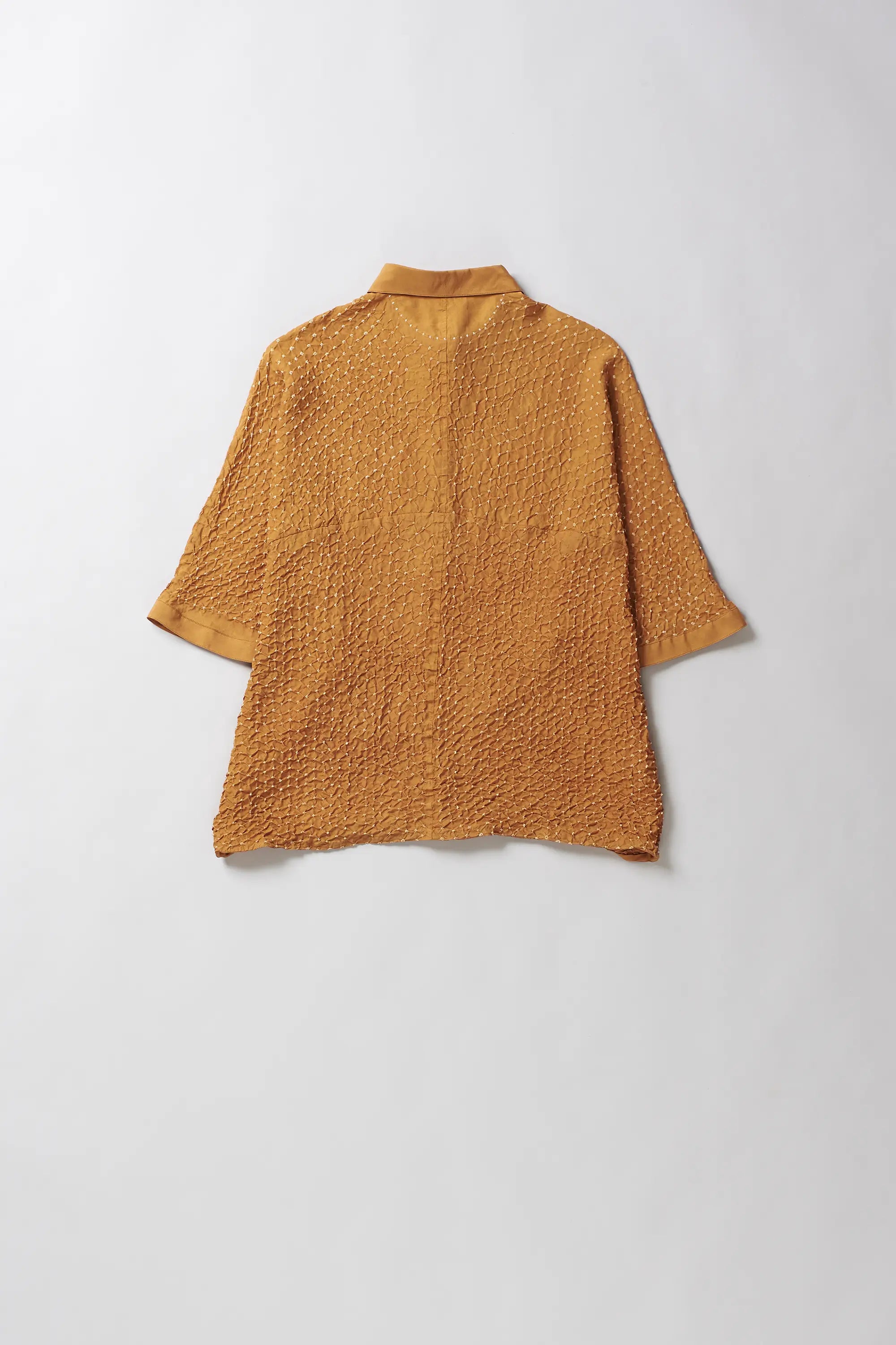 Mustard Yellow Silk Women'Shirt