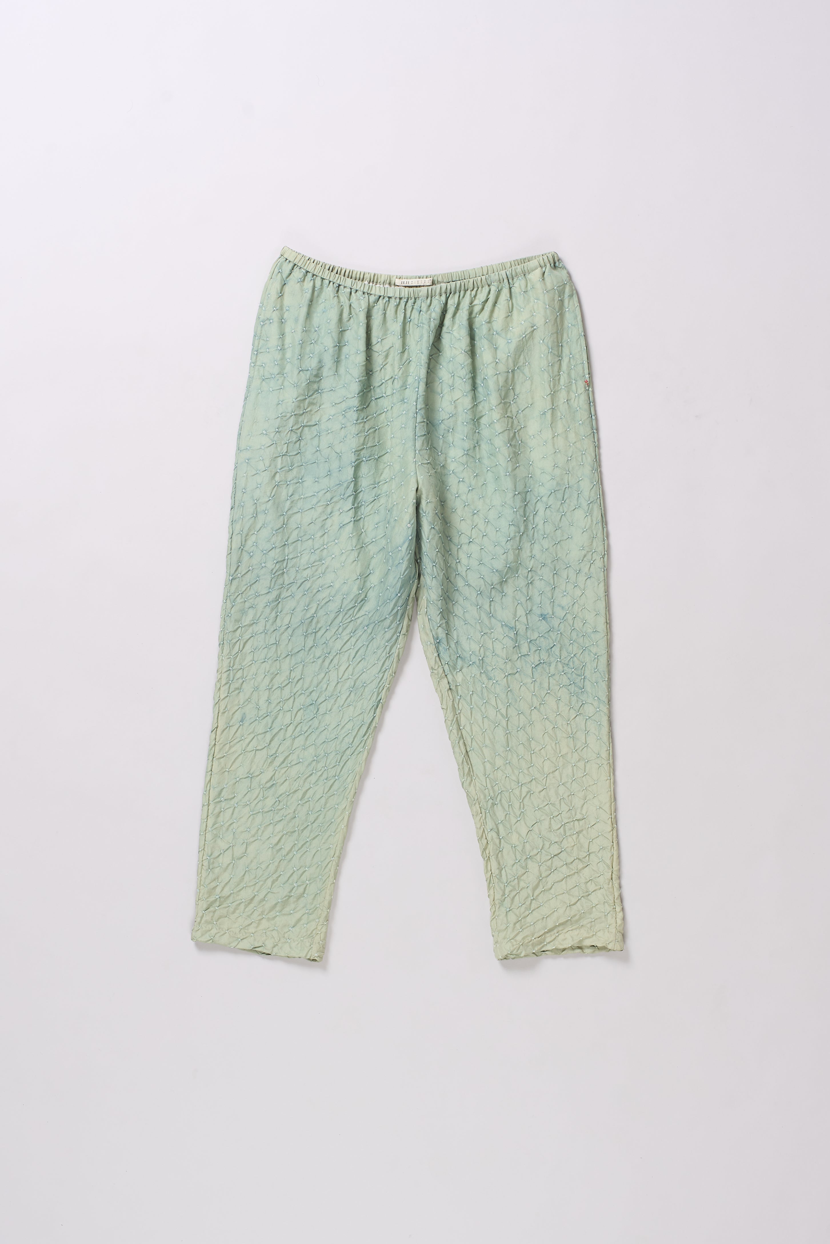 OCEAN BLUE SILK BANDHANI PANTS