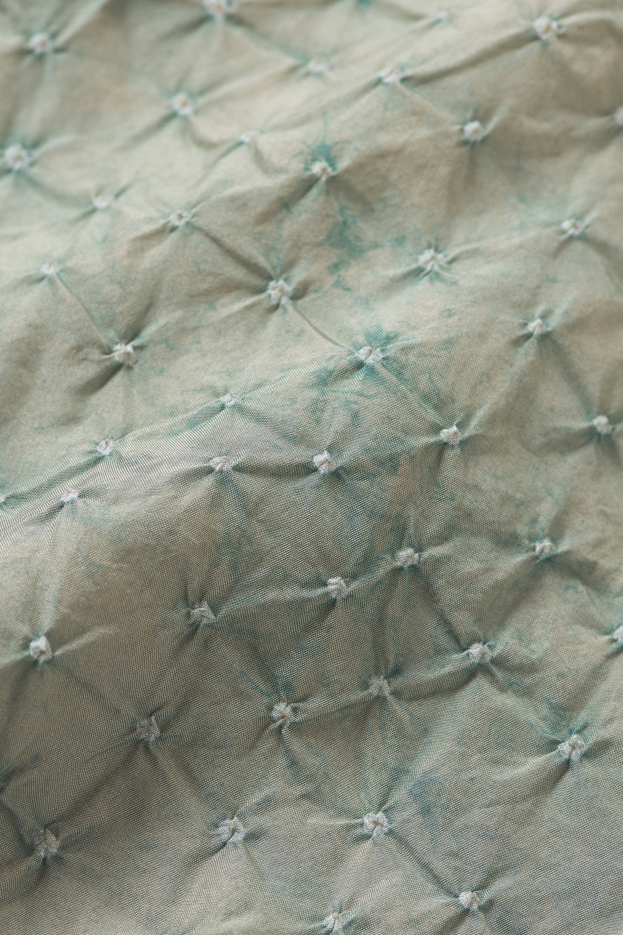OCEAN BLUE SILK BANDHANI PANTS