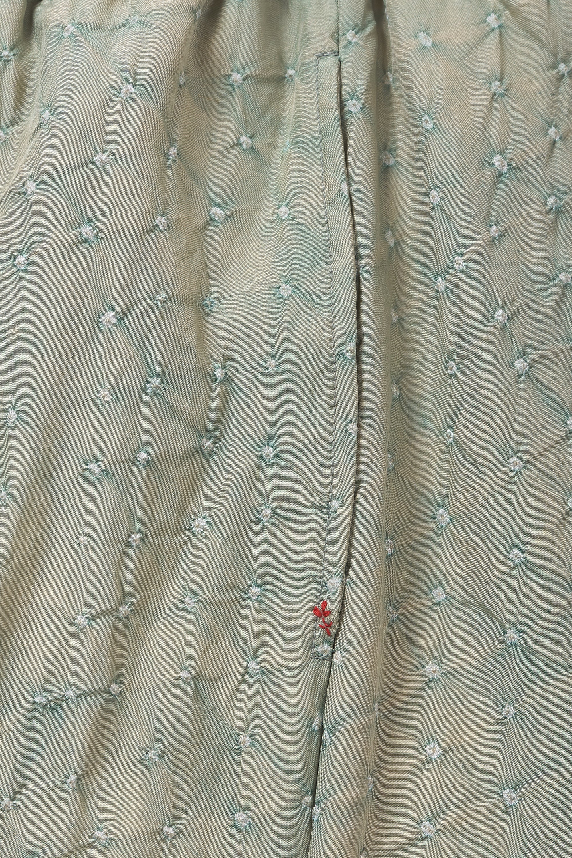 OCEAN BLUE SILK BANDHANI PANTS