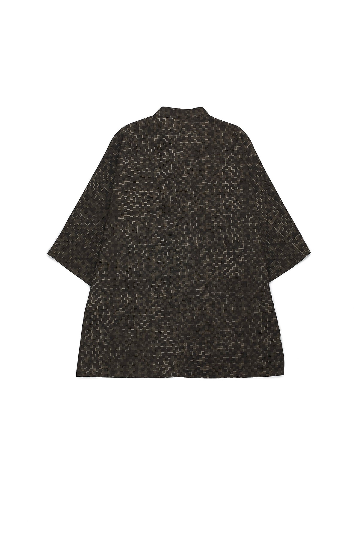 Block Print Unisex Shirt in Brown