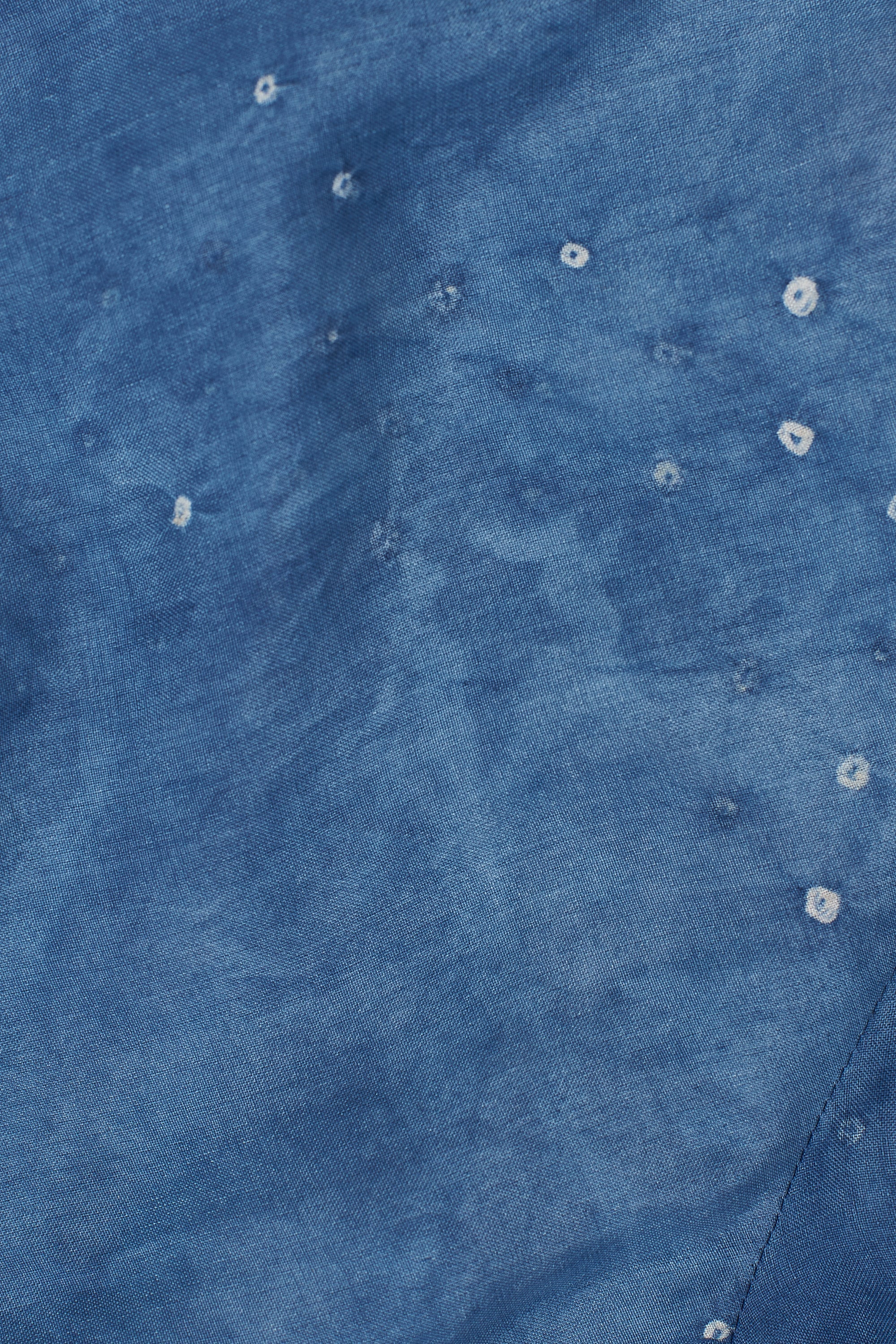 INDIGO SILK HAND PAINTED WITH BANDHANI UNISEX SHIRT