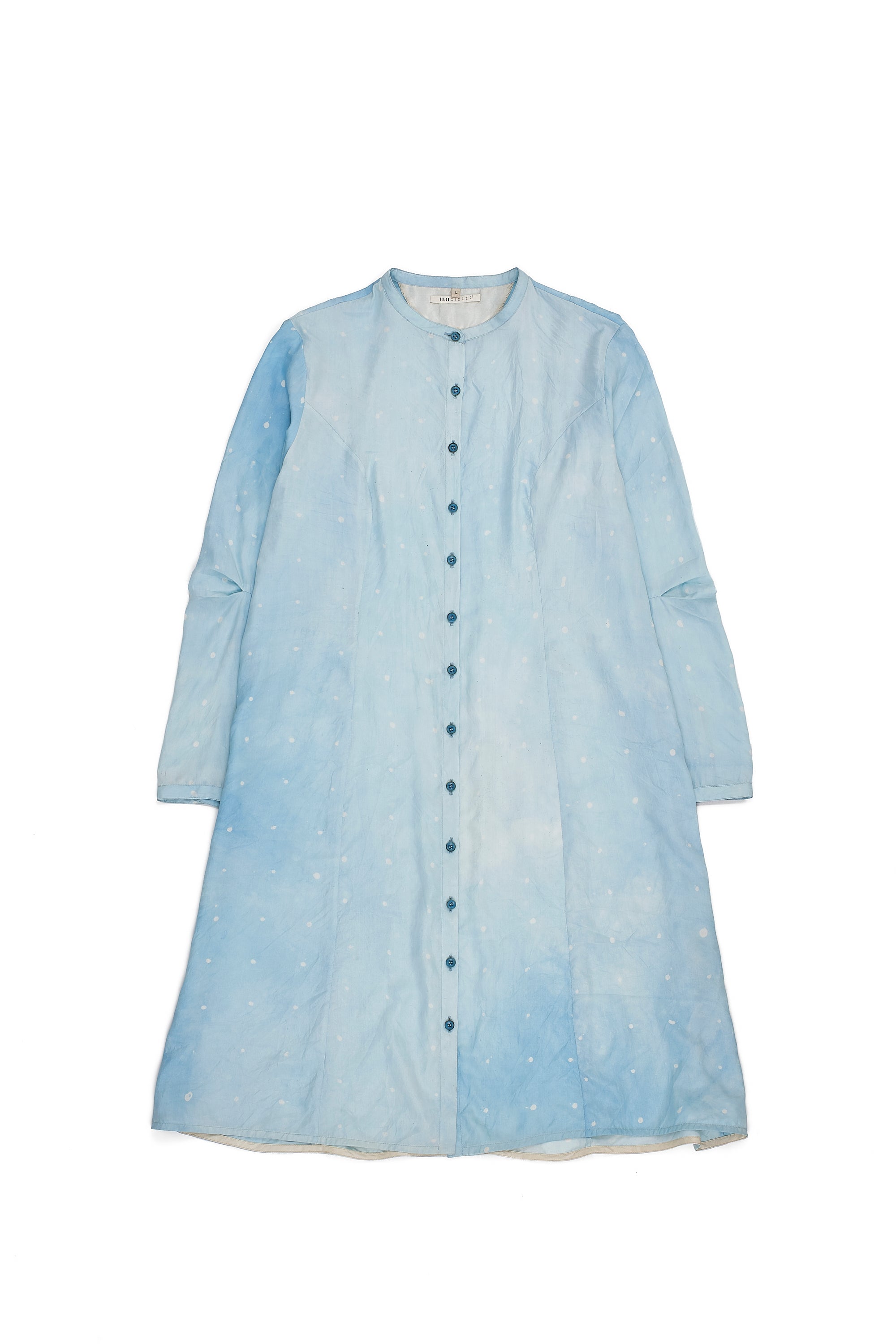 SKY INDIGO SILK BLOCK PRINT DRESS