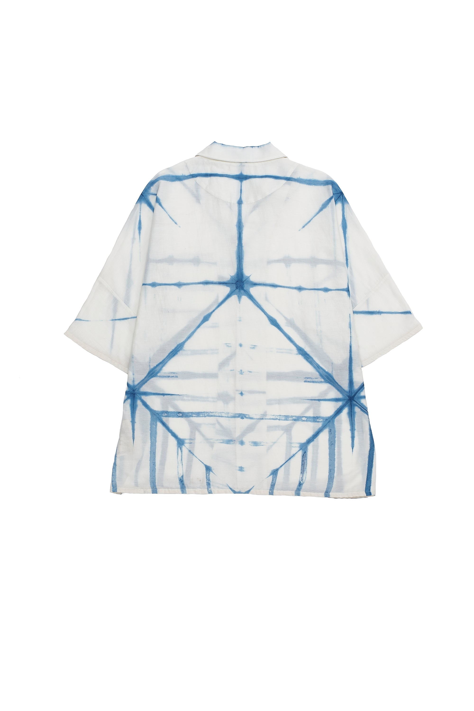 LIGHT INDIGO CLAMP DYE UNISEX SHIRT
