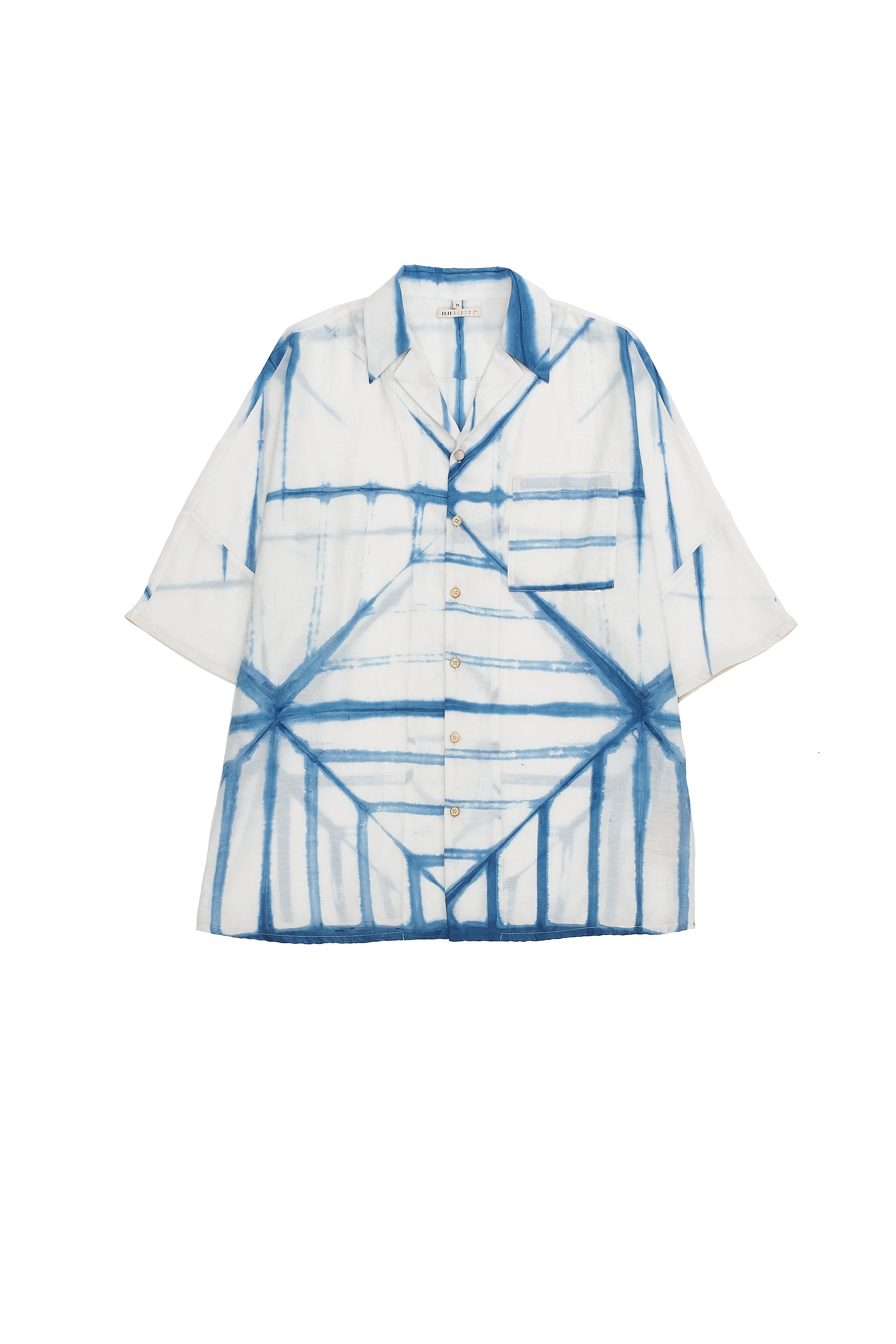 LIGHT INDIGO CLAMP DYE UNISEX SHIRT