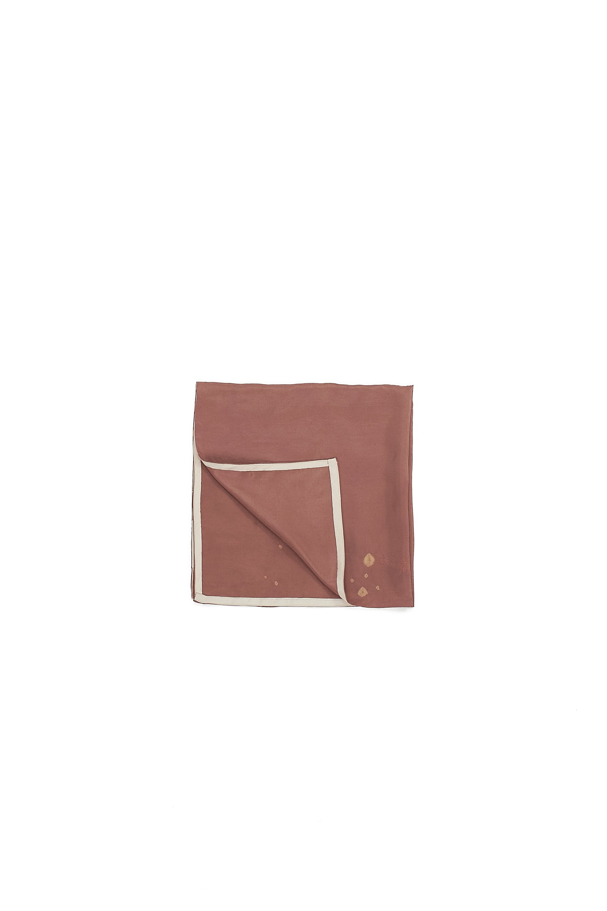 PEACH SILK WITH BANDHANI SCARF