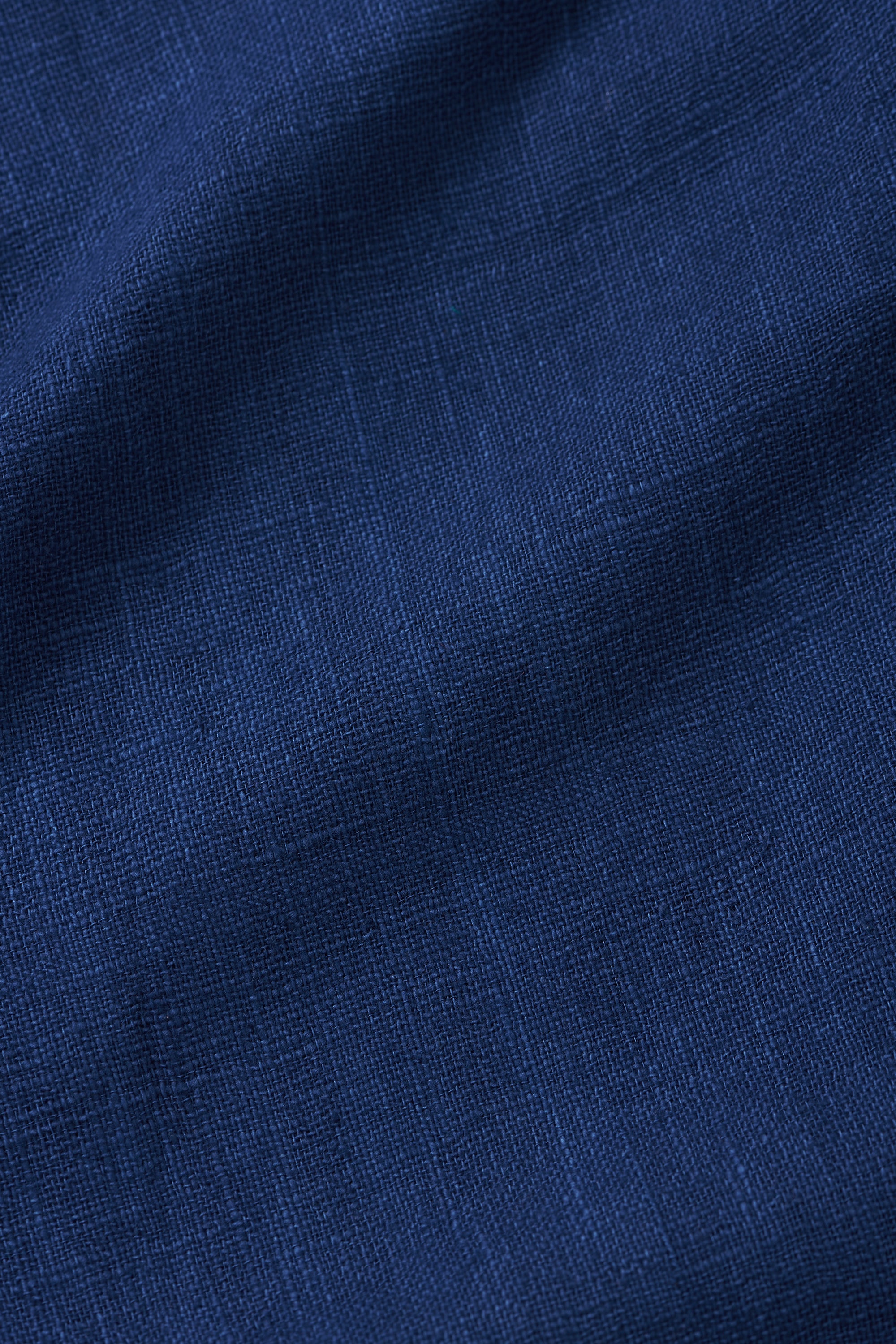 INDIGO SOLID STRAIGHT FIT COTTON TROUSER
