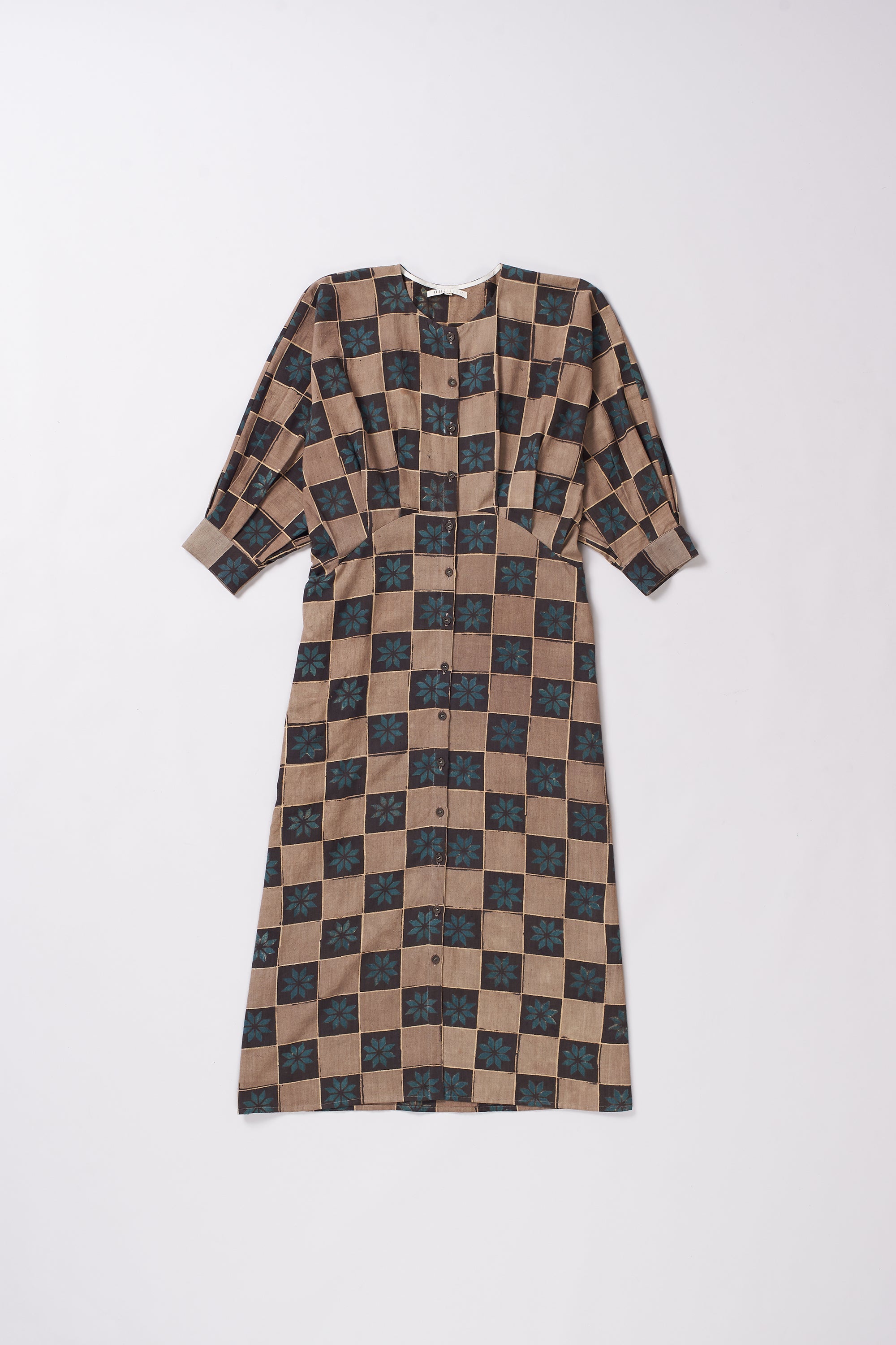 ATTHANGUDI TILE INSPIRED BLOCK PRINT DRESS