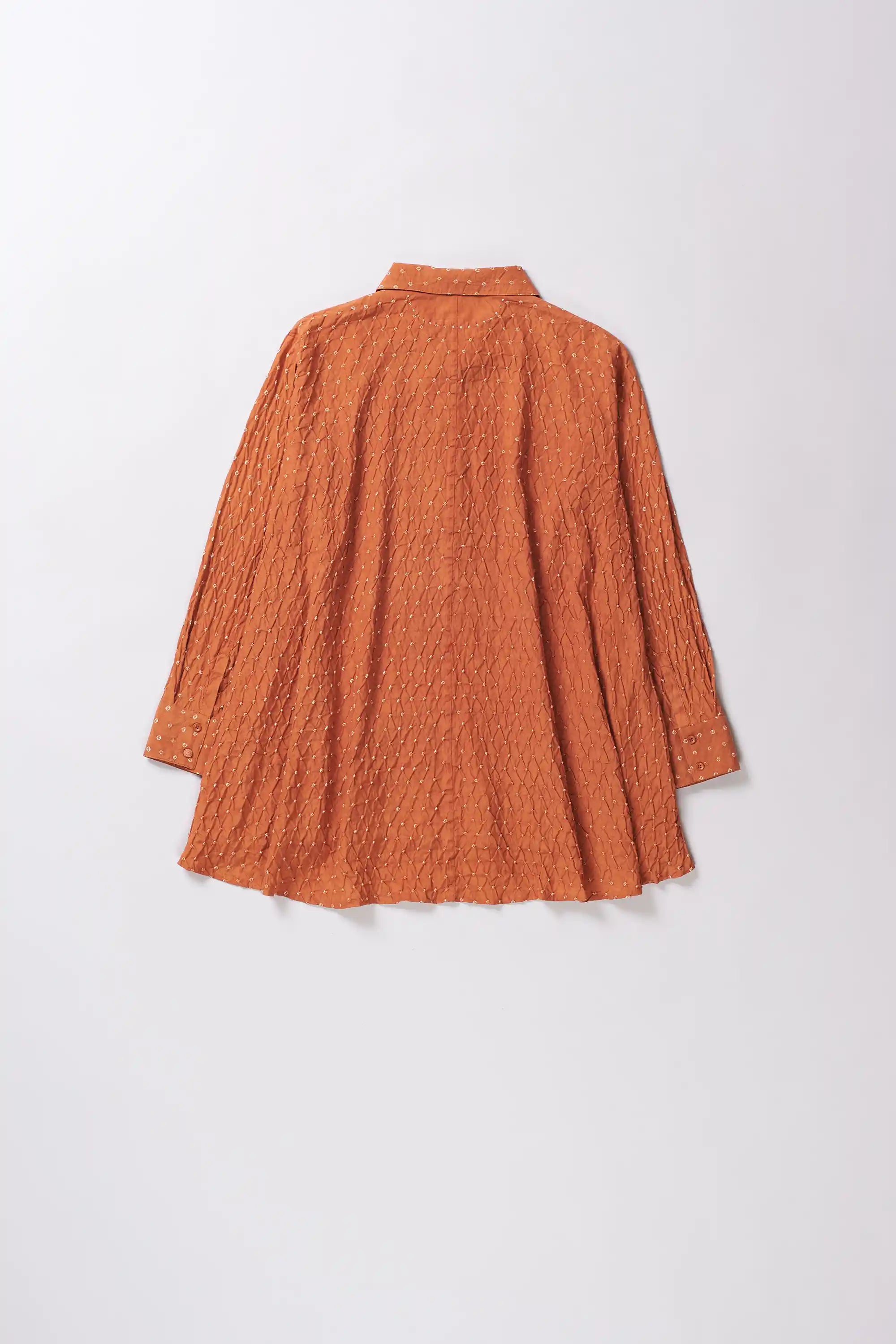 Sunset Orange Dress With Bandhani