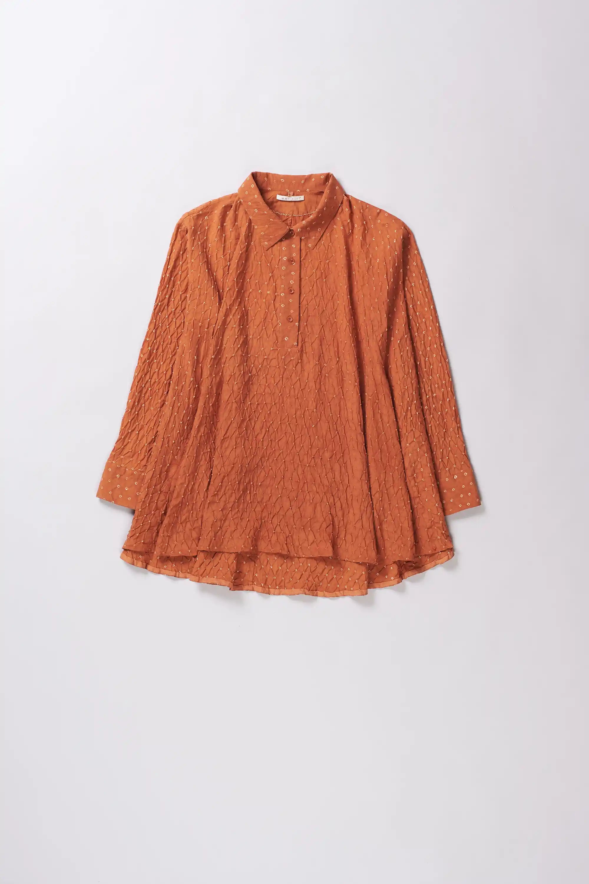 Sunset Orange Dress With Bandhani