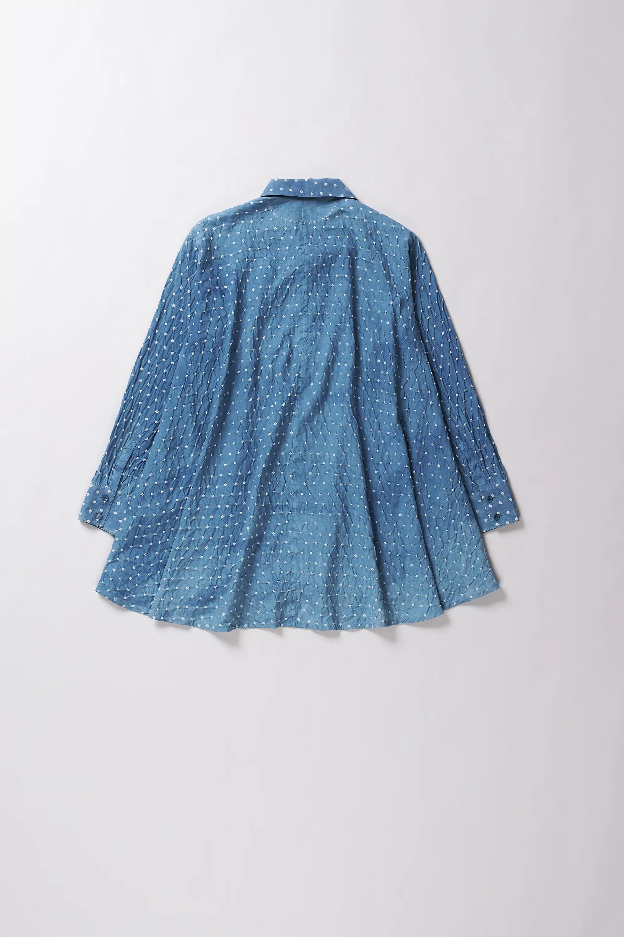 Medium Indigo Dress with Bandhani