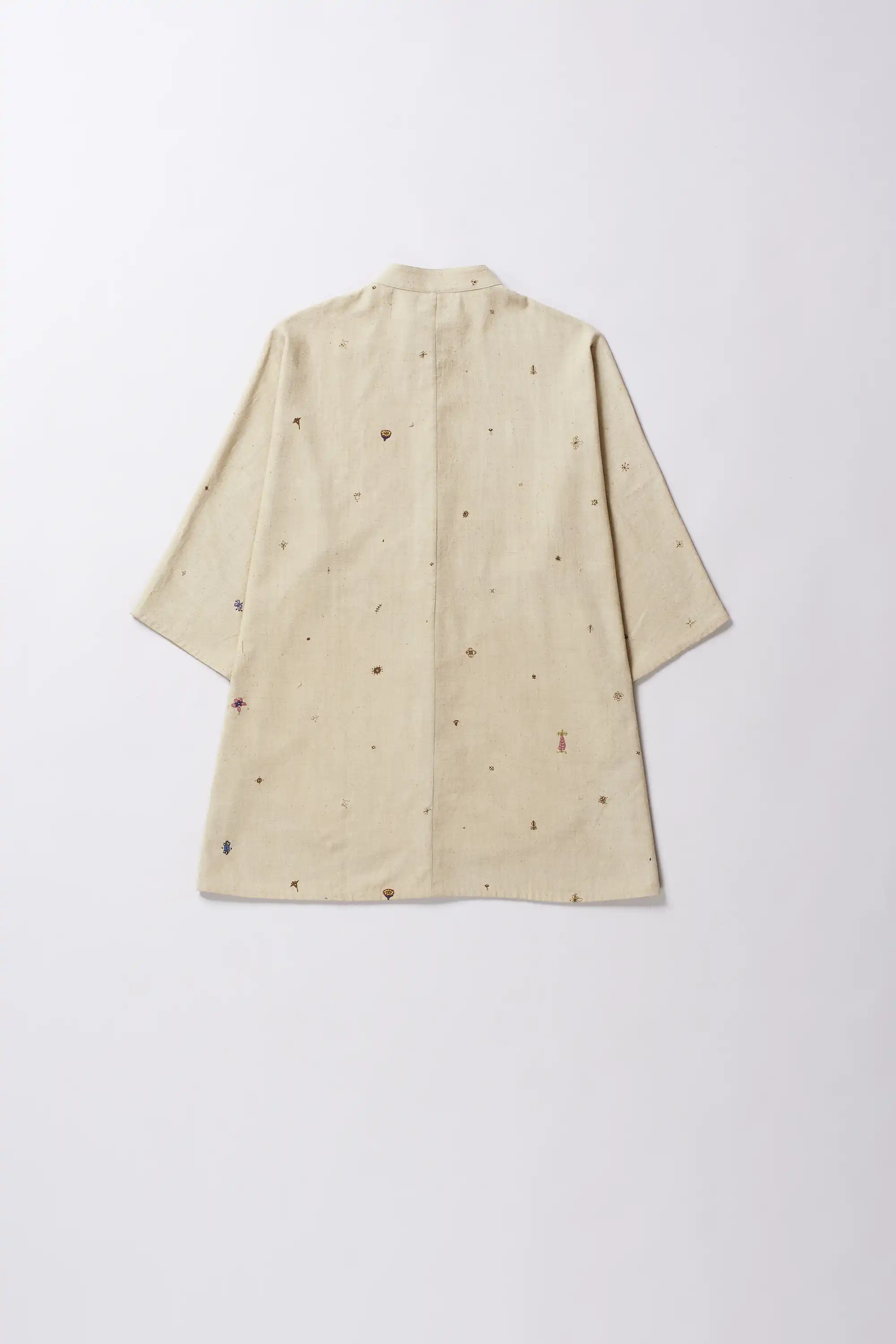 Whiskey Gold Screen Printed Shirt With Hand Details