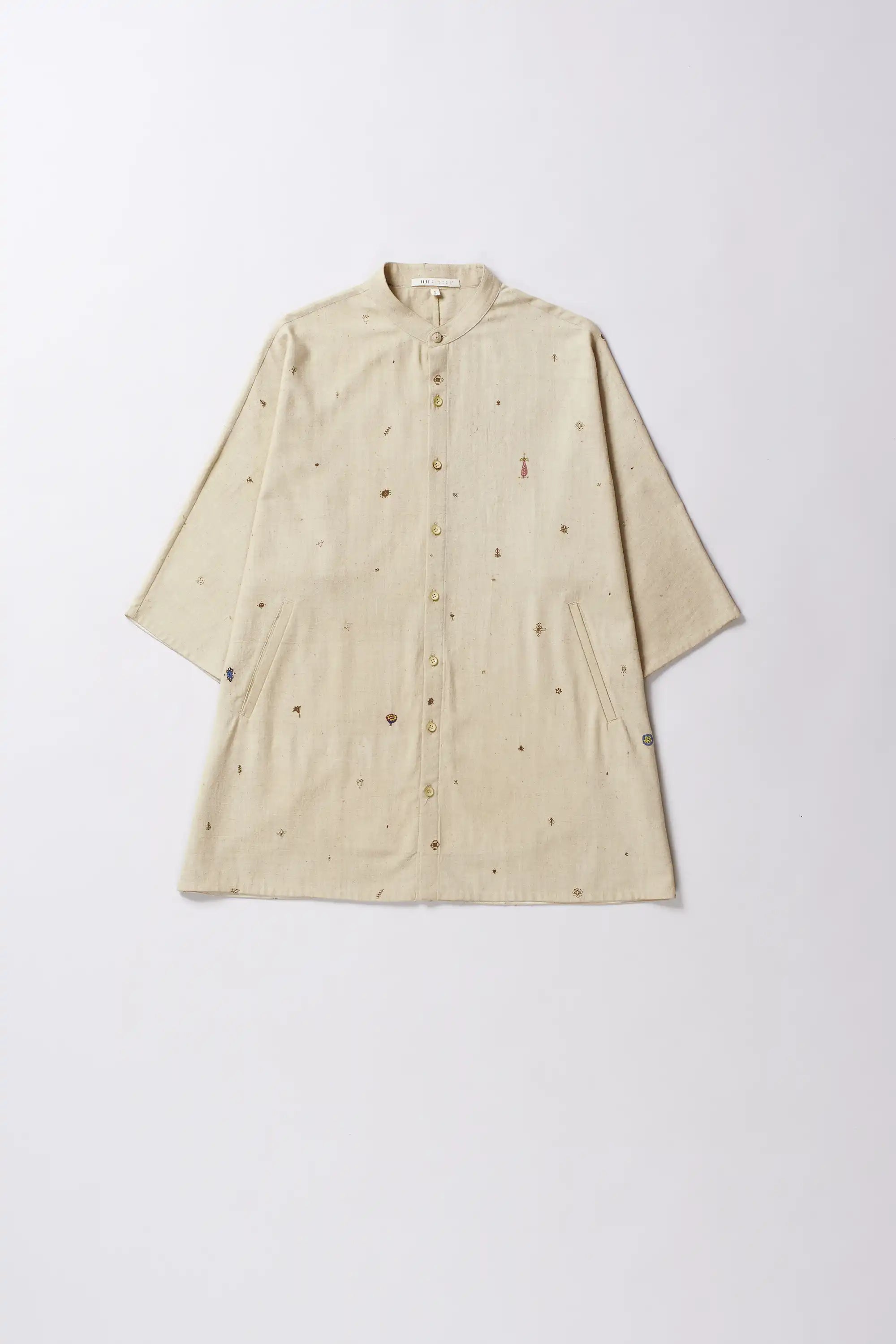 Whiskey Gold Screen Printed Shirt With Hand Details