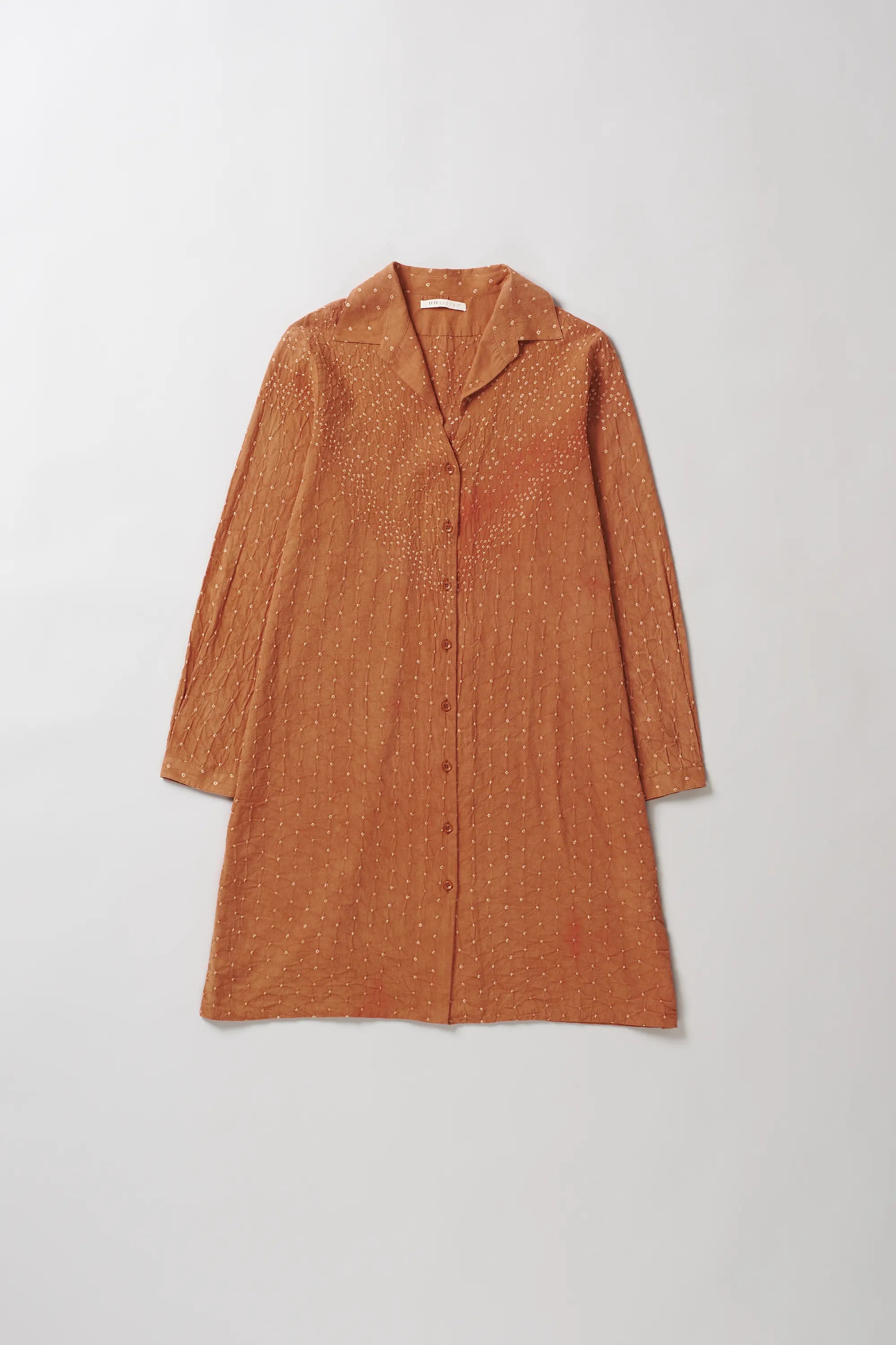 Sunset Orange Cotton Statement Dress