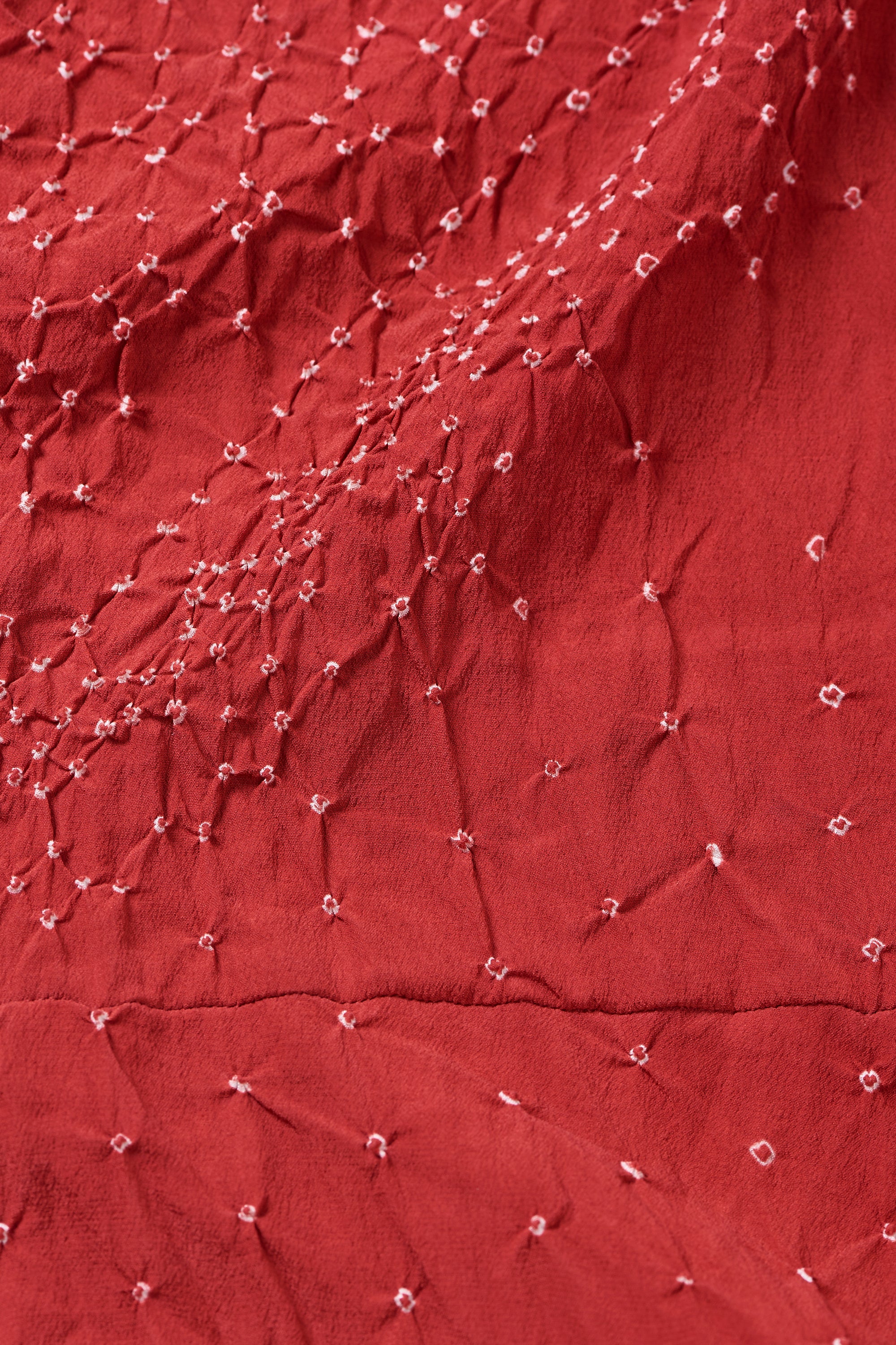 RED SILK BANDHANI DRESS