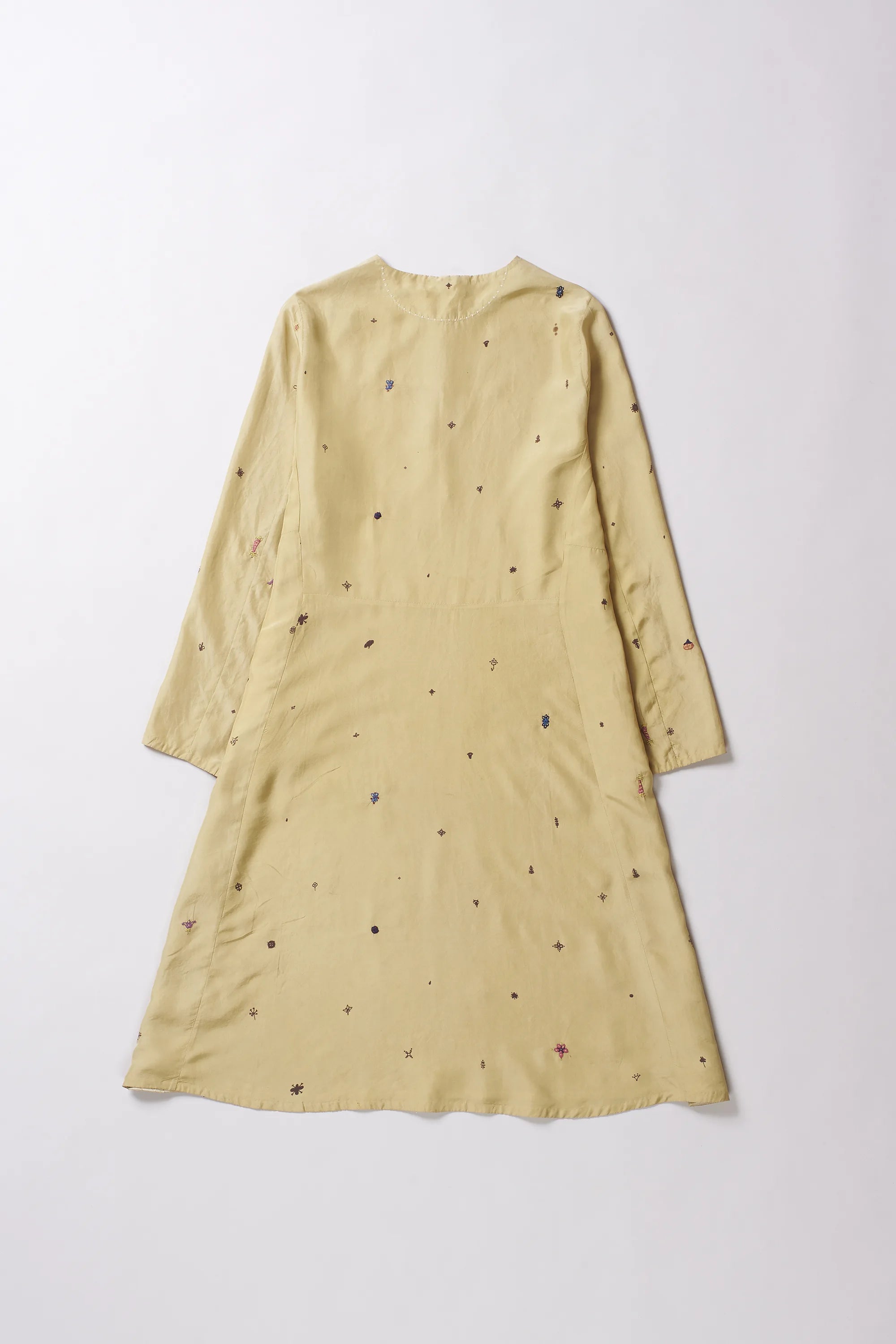 Bandhani Silk Dress In Whiskey Gold