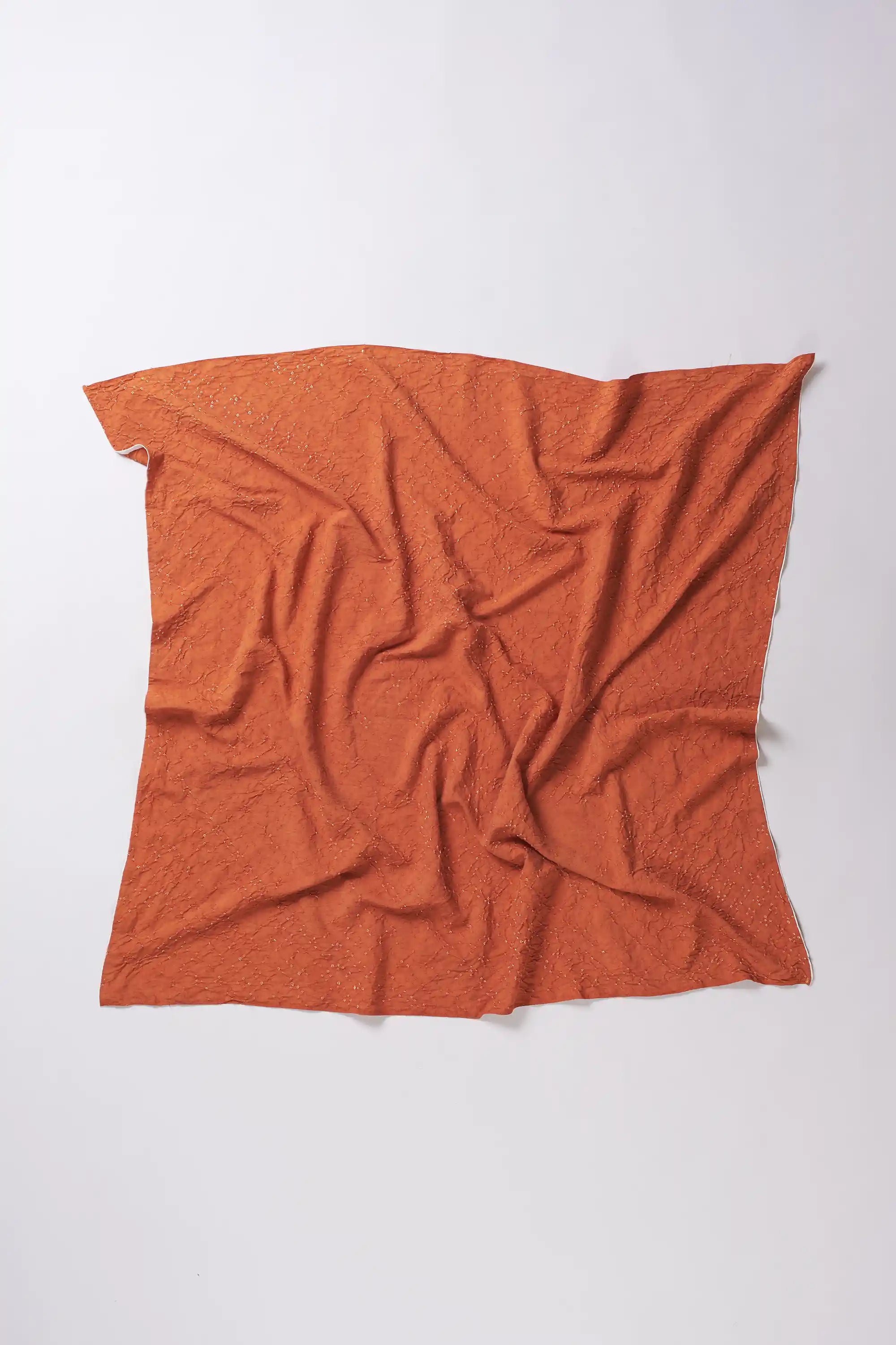 Sunset Orange Cotton Bandhani Scarf