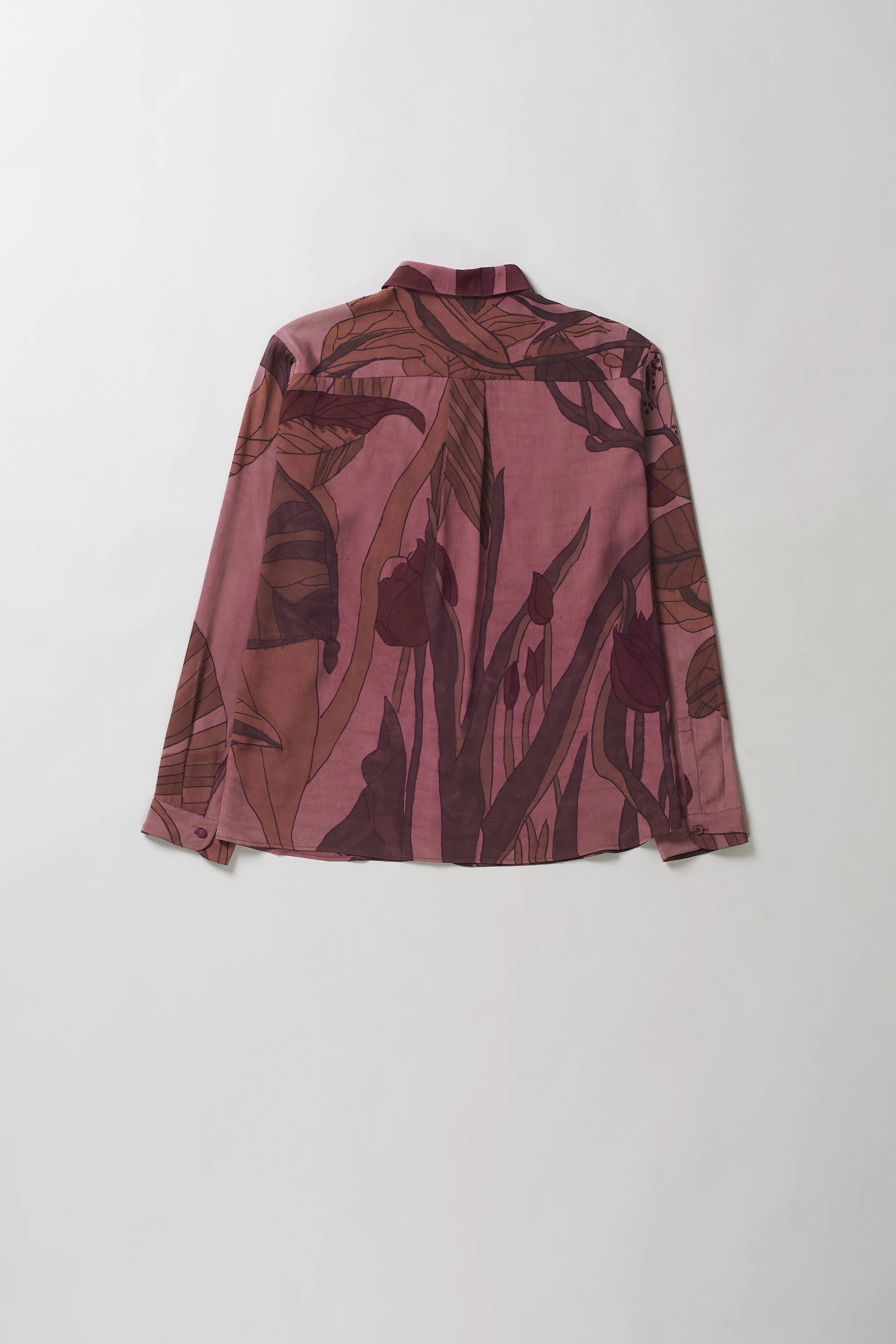 Silk Shirt in Sappan Fuschia